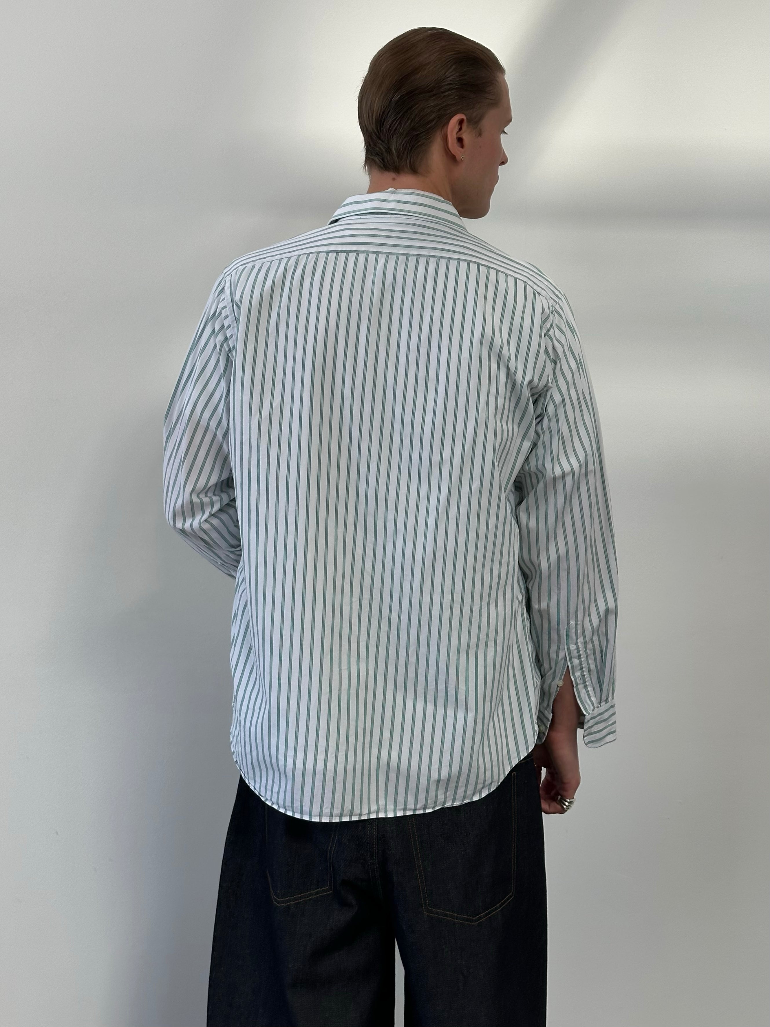 Christian Dior Monsieur 1990s Pure Cotton Striped Shirt - L