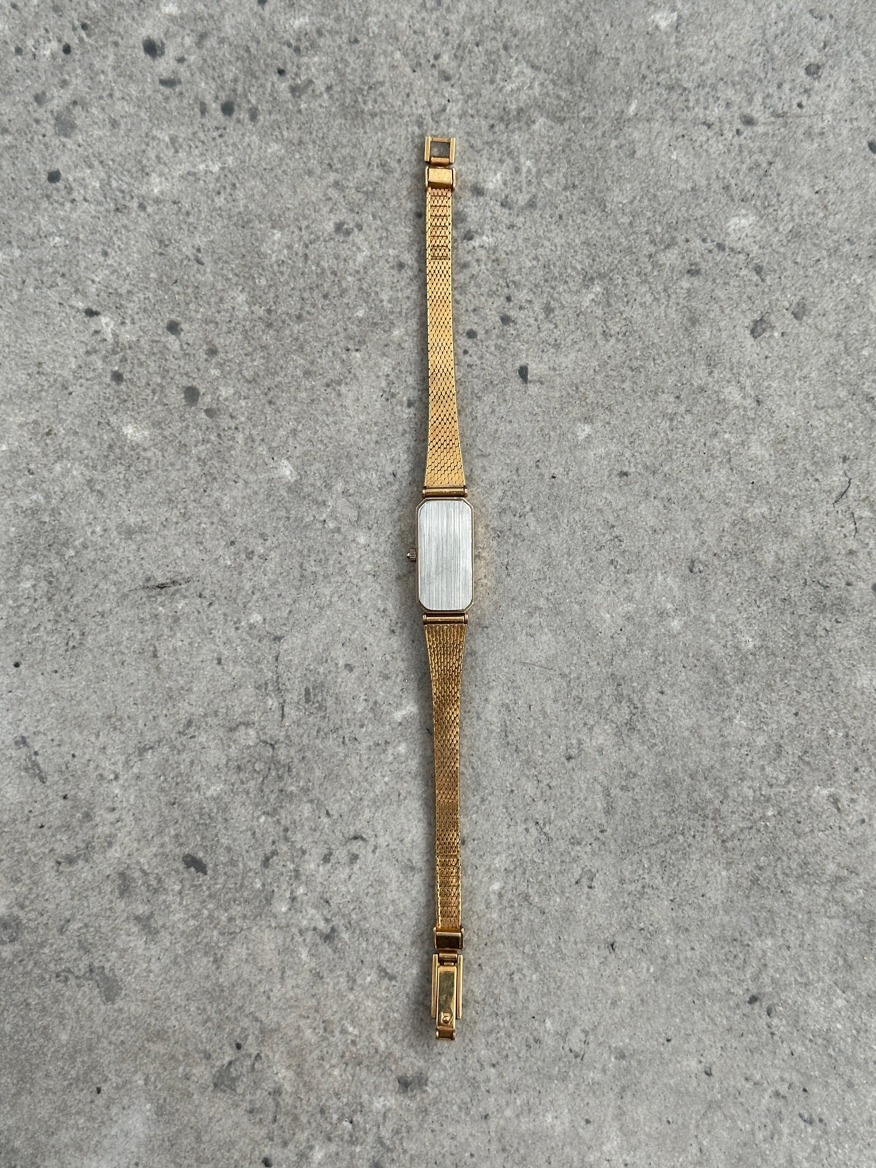 Vintage Summit 1980s Gold Tone Rectangular Watch Watch