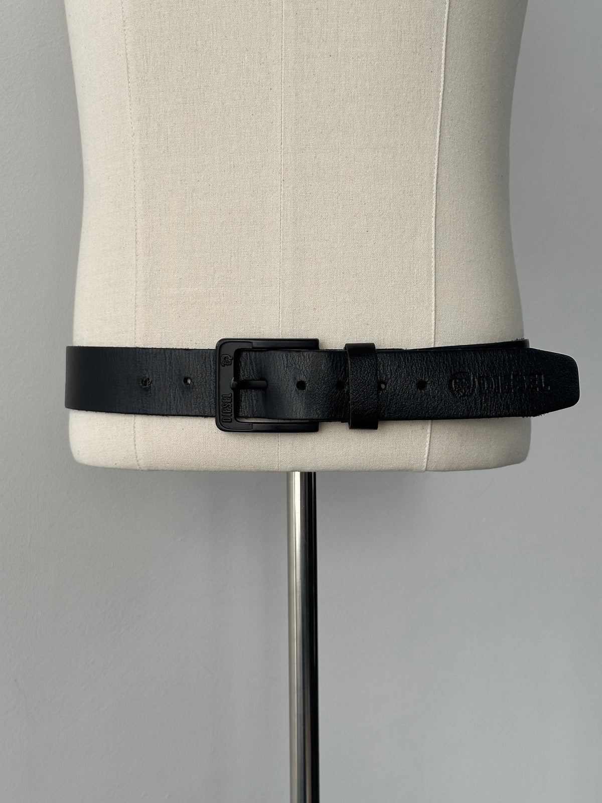 Diesel 1990s Leather Logo Belt - W36-43