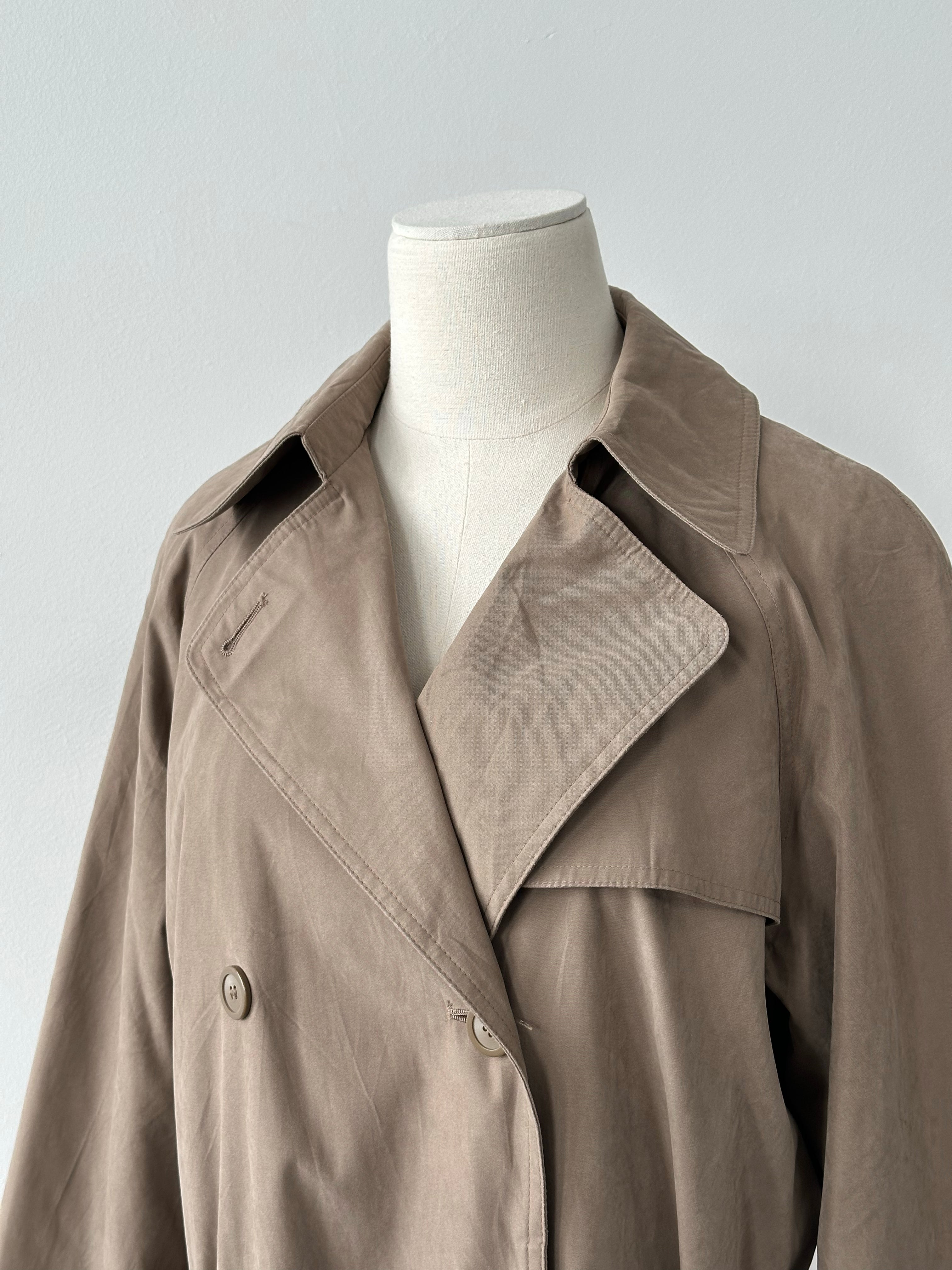 London Fog 1990s Double Breasted Belted Trench Coat - S