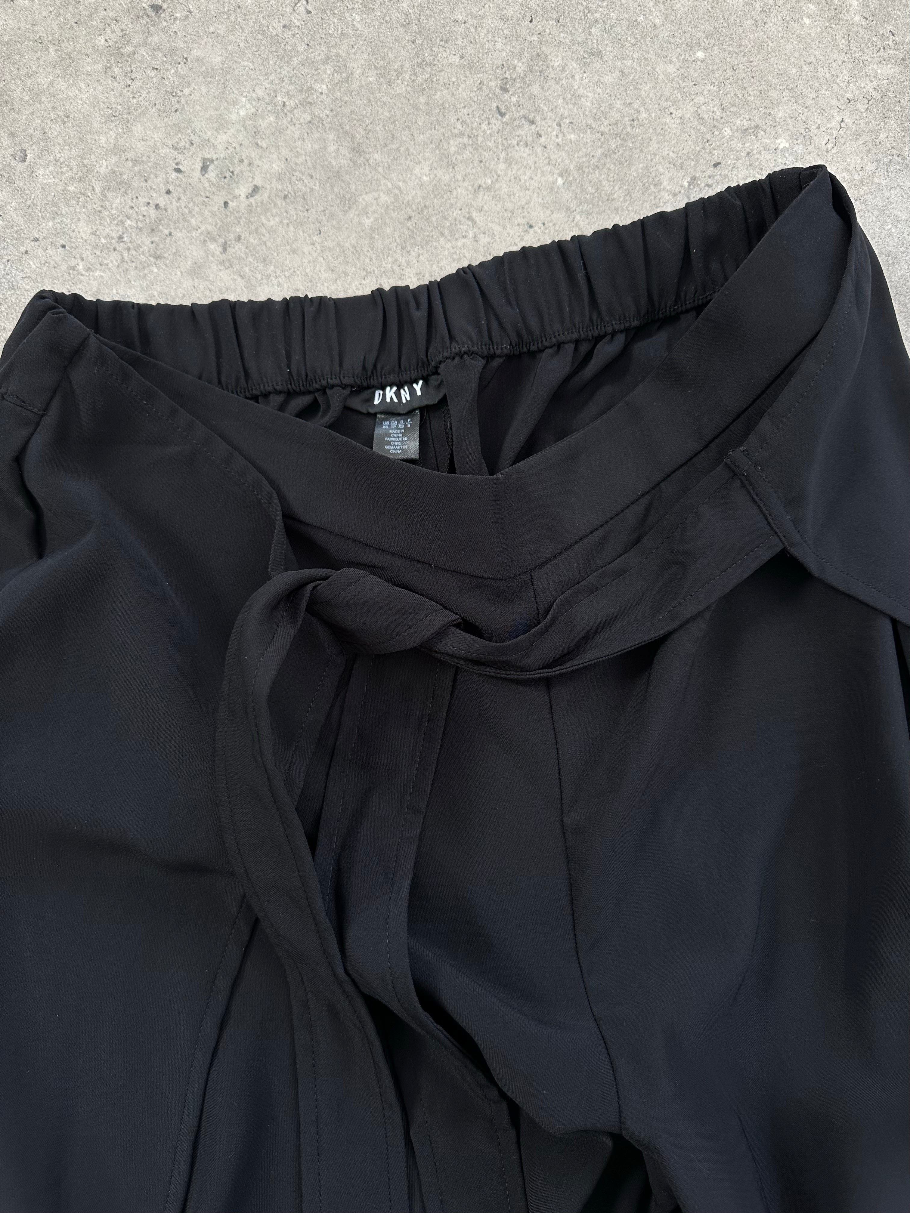 DKNY 2000s Wrap Overlay Wide Leg Trouser - W28-30