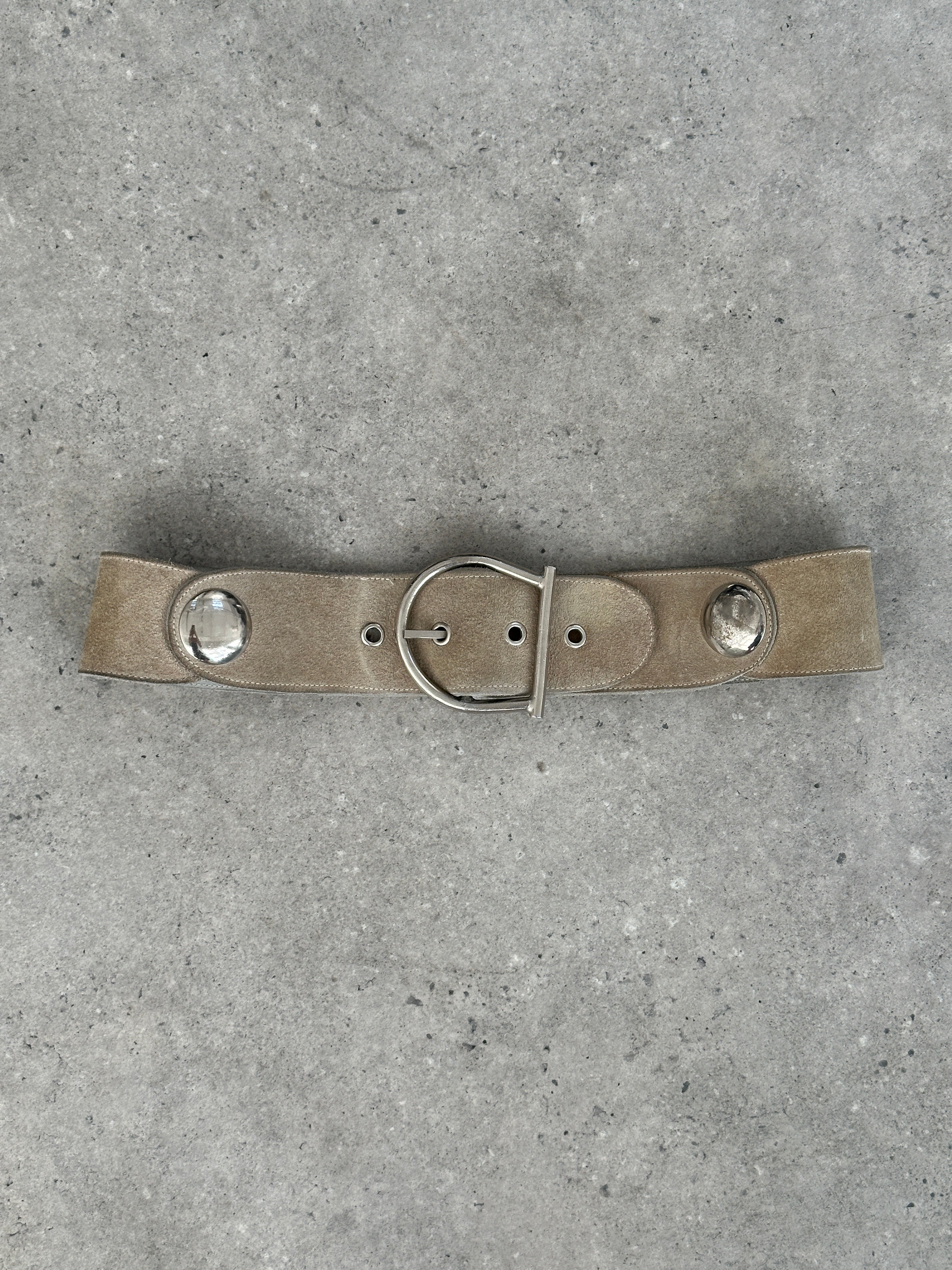 Vintage 1990s Suede Chunky Belt - W30-34
