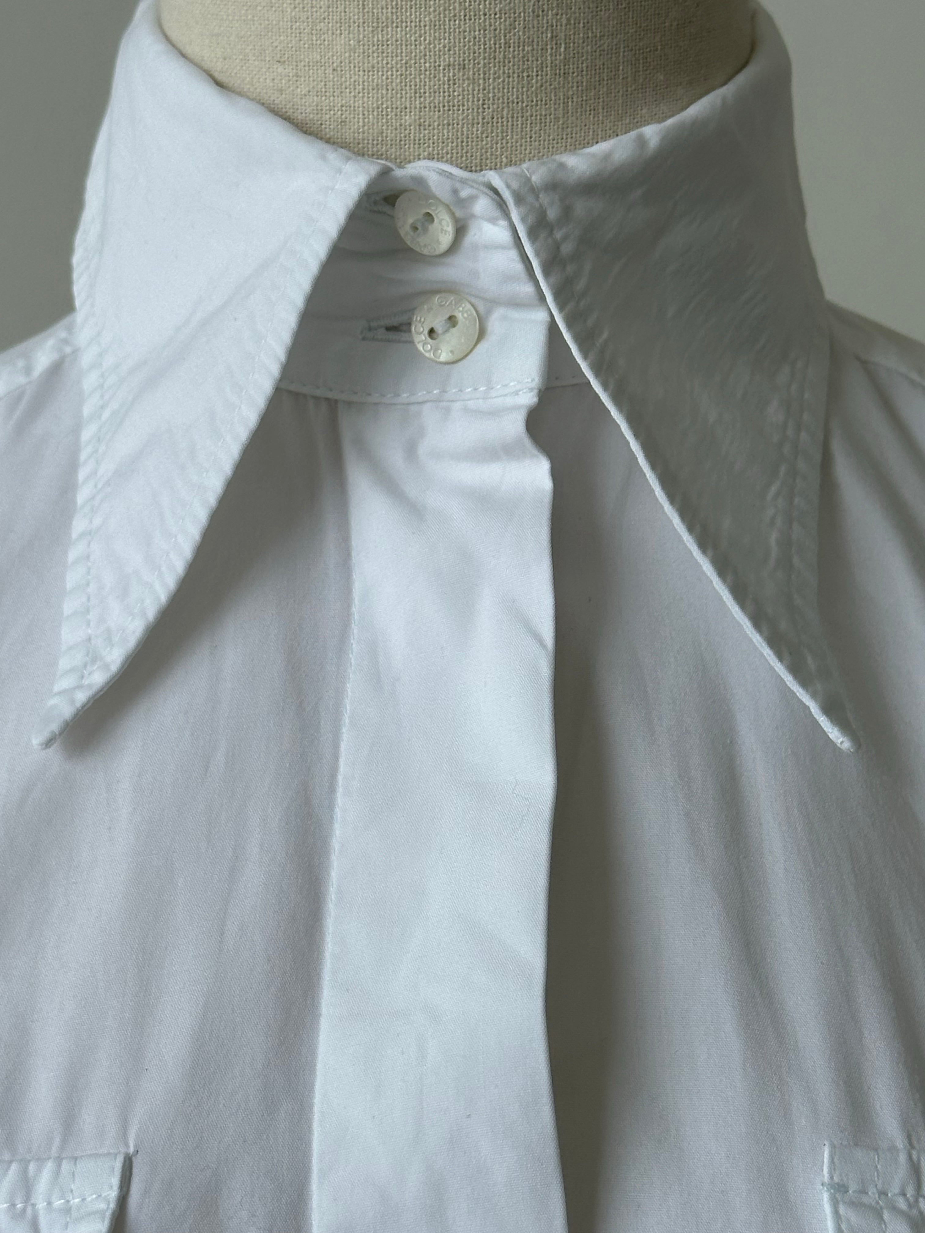 Dolce & Gabbana 2000s Dagger Collar Fitted Shirt - XS
