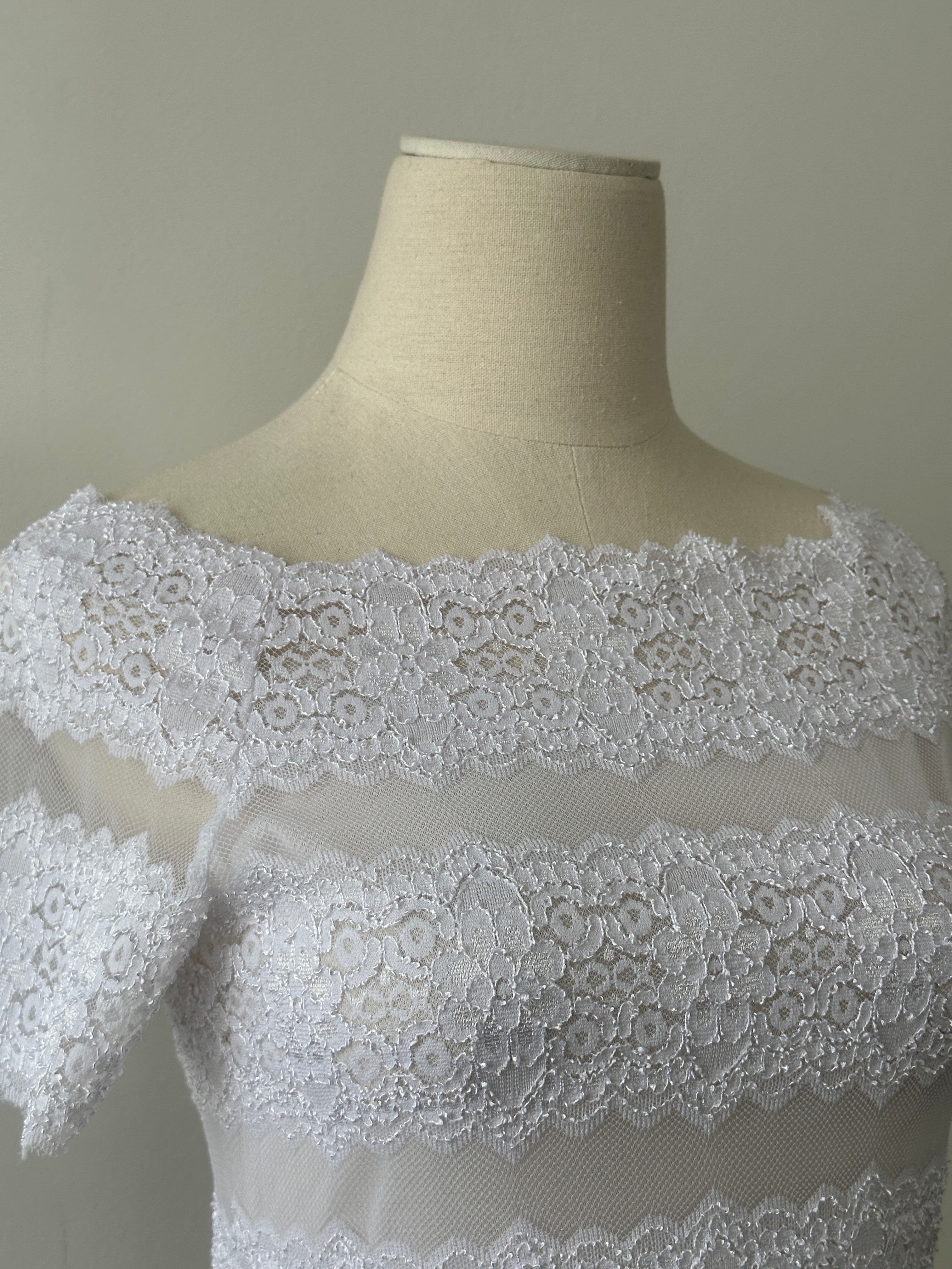 Vintage 2000s Lace Off Shoulder Top - S-M