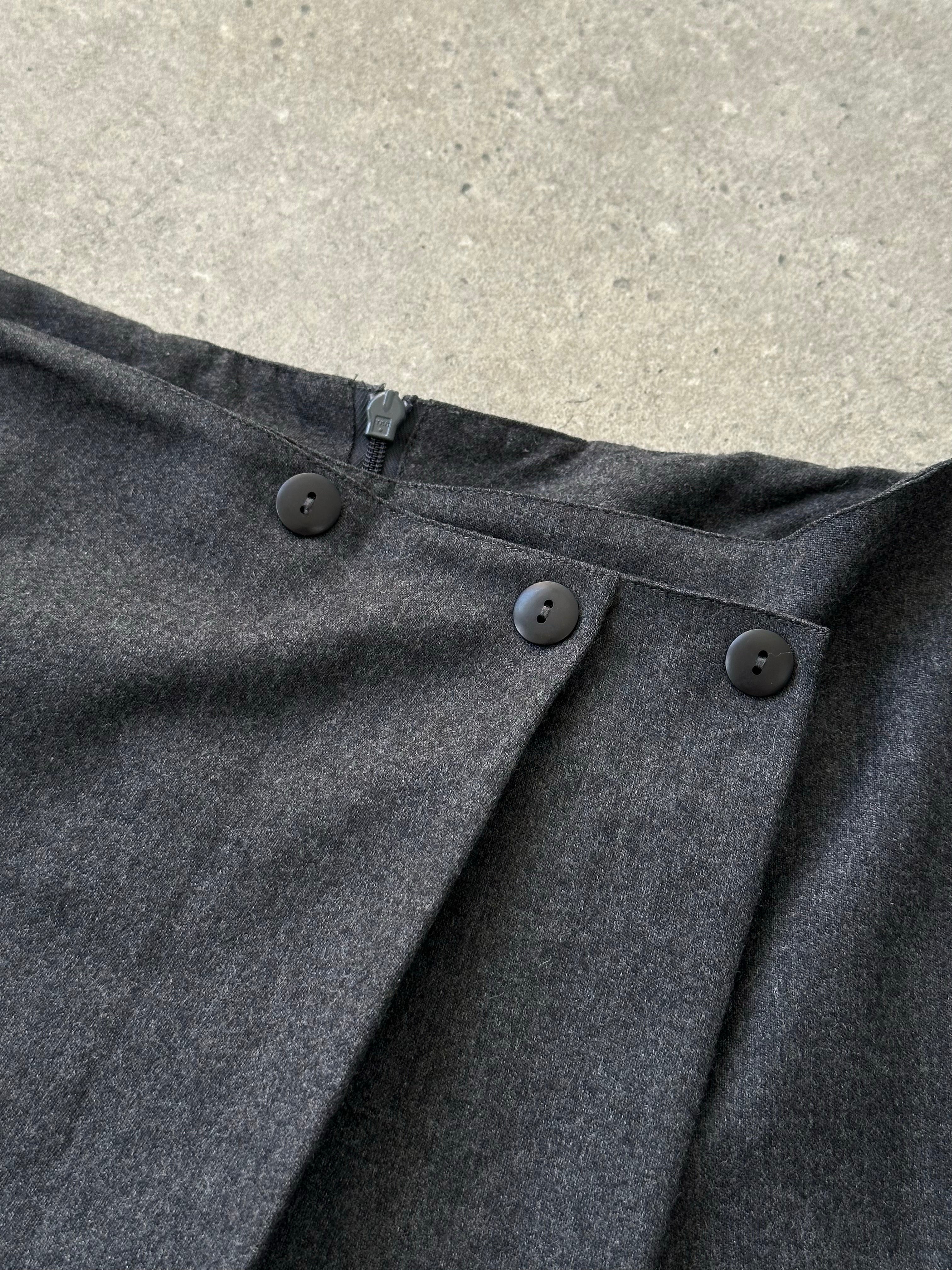 Vintage 1990s Wool Wide Leg Wrap Culottes - W29