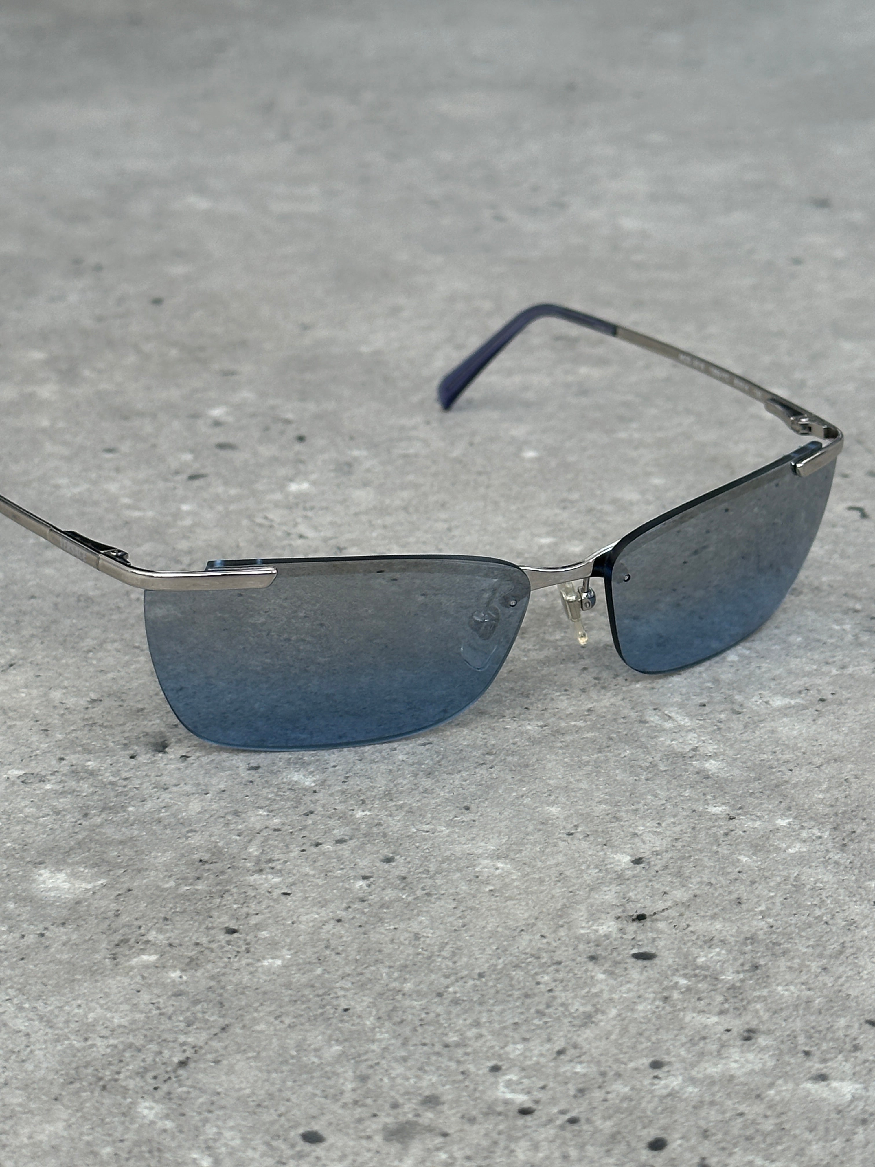 Versace 2000s Rimess Rectangular Sunglasses