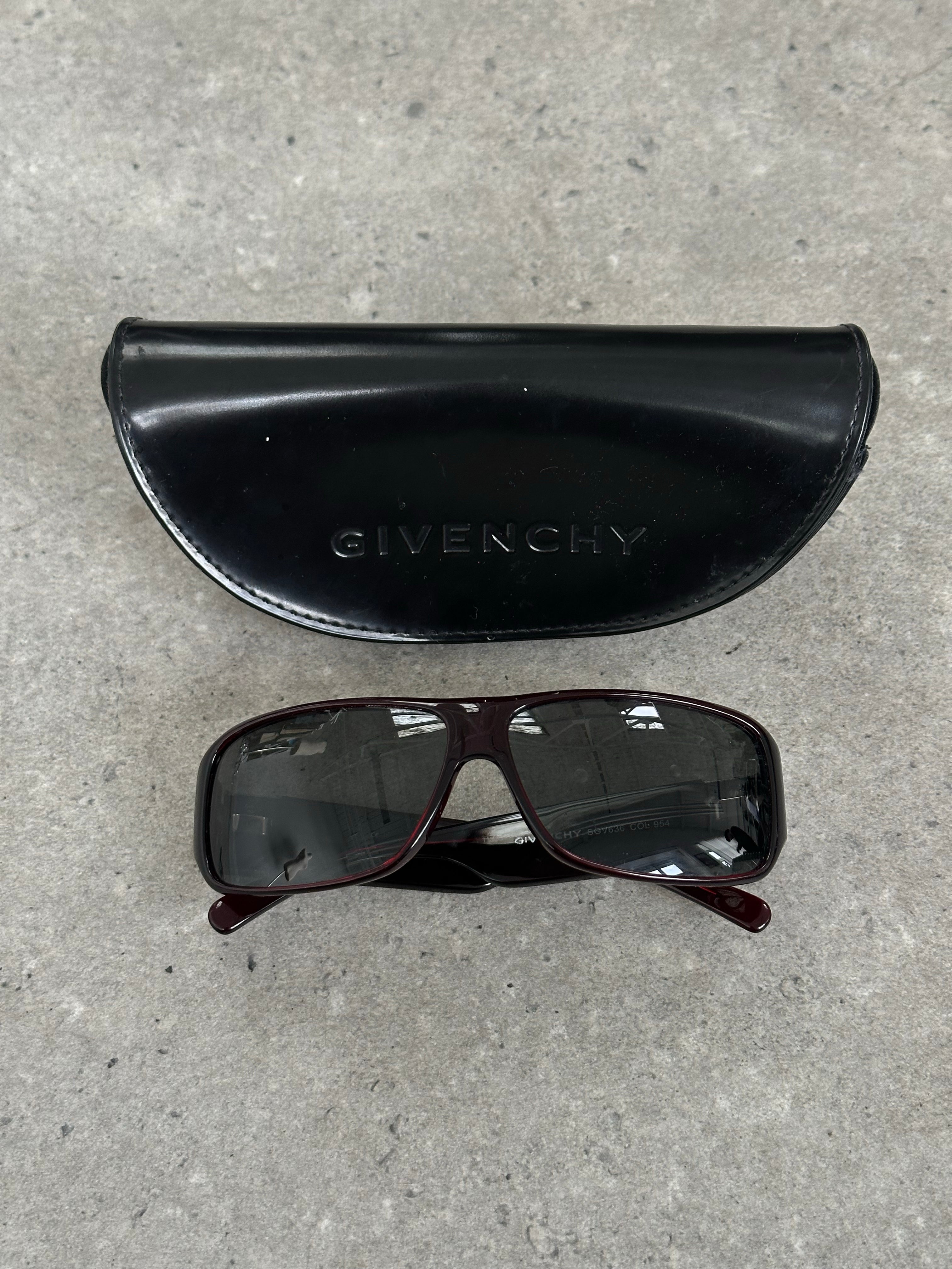 Givenchy 2000s Oversized Rectangle Logo Sunglasses
