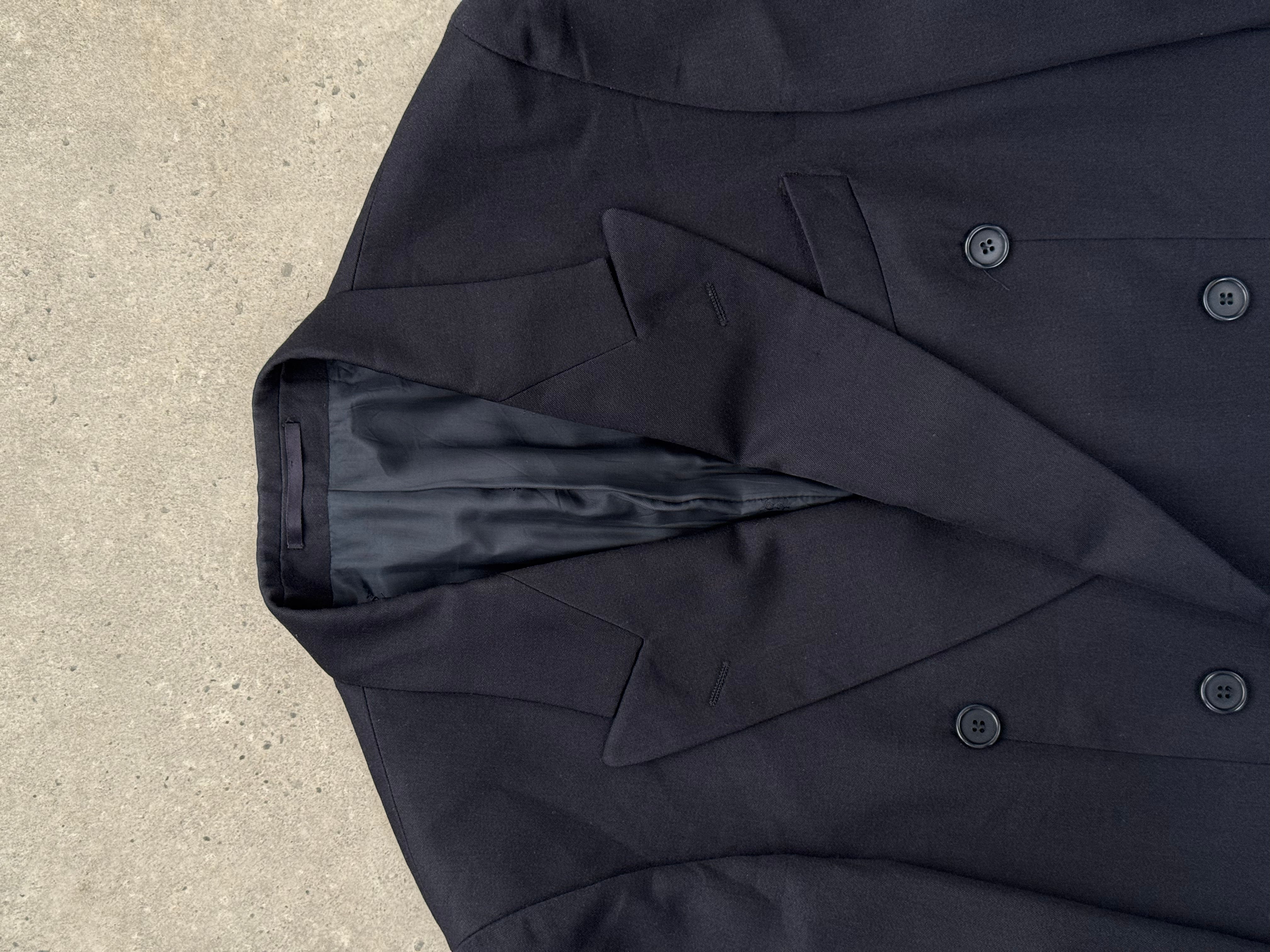 Yves Saint Laurent Pour Homme 1980s Pure Wool Double Breasted Blazer - 38S/M/L