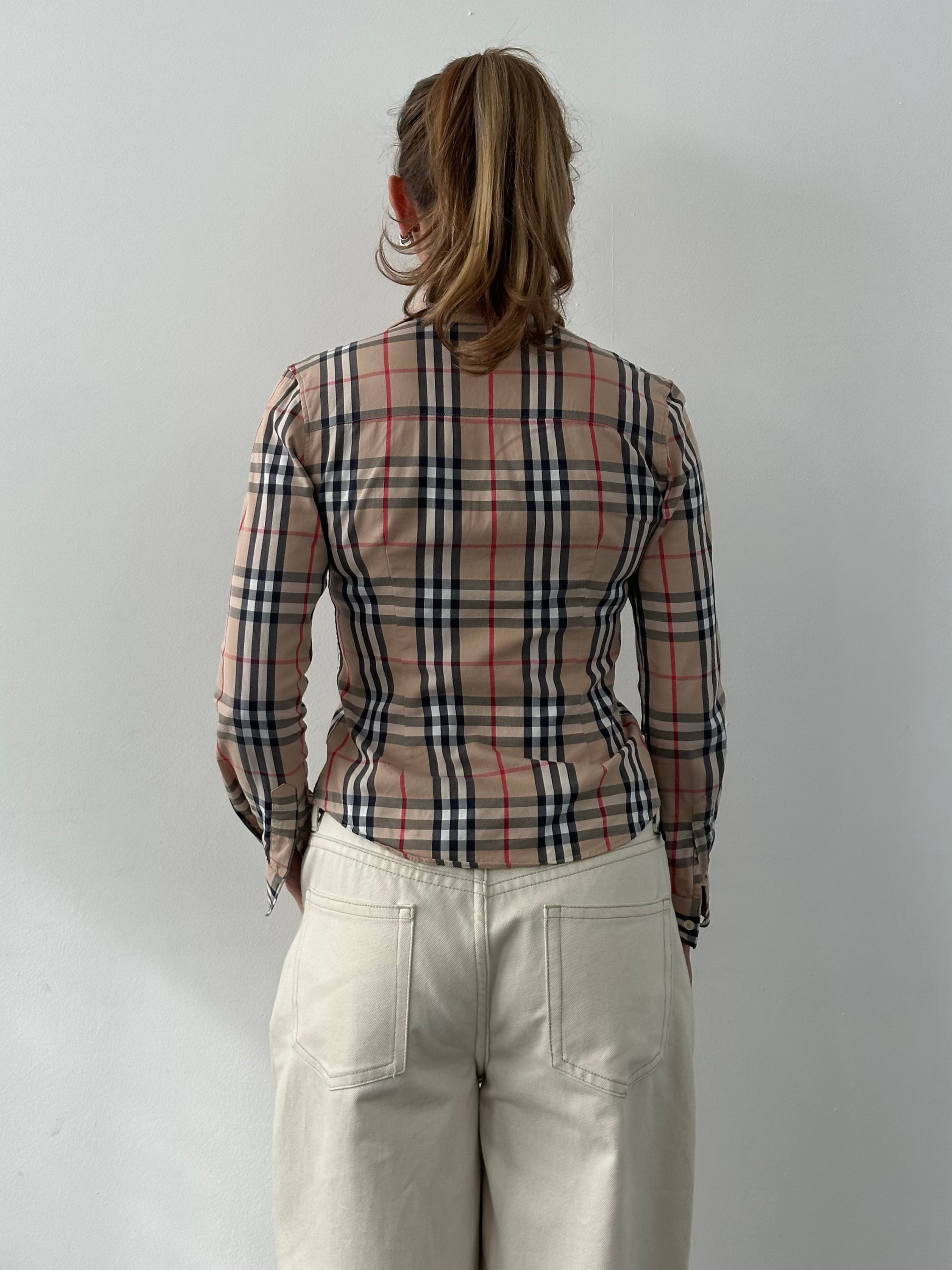 Burberry London 2000s Cotton House Check Shirt - XS/S