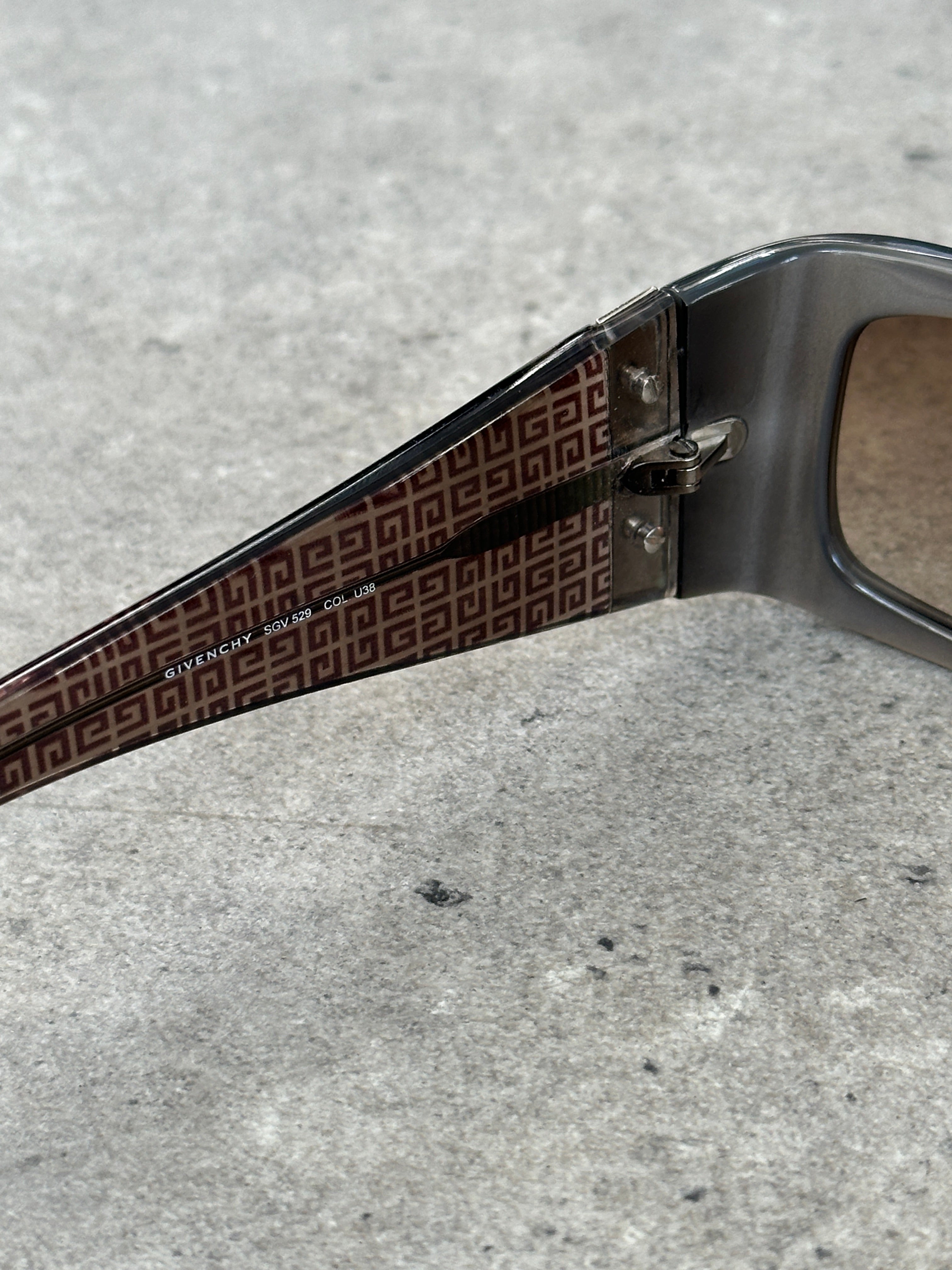 Givenchy 2000s Rectangular Monogram Sunglasses