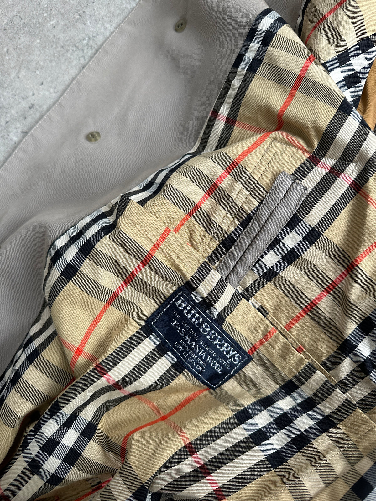 Burberry 1990s Pure Tasmania Wool High Neck Trench - L