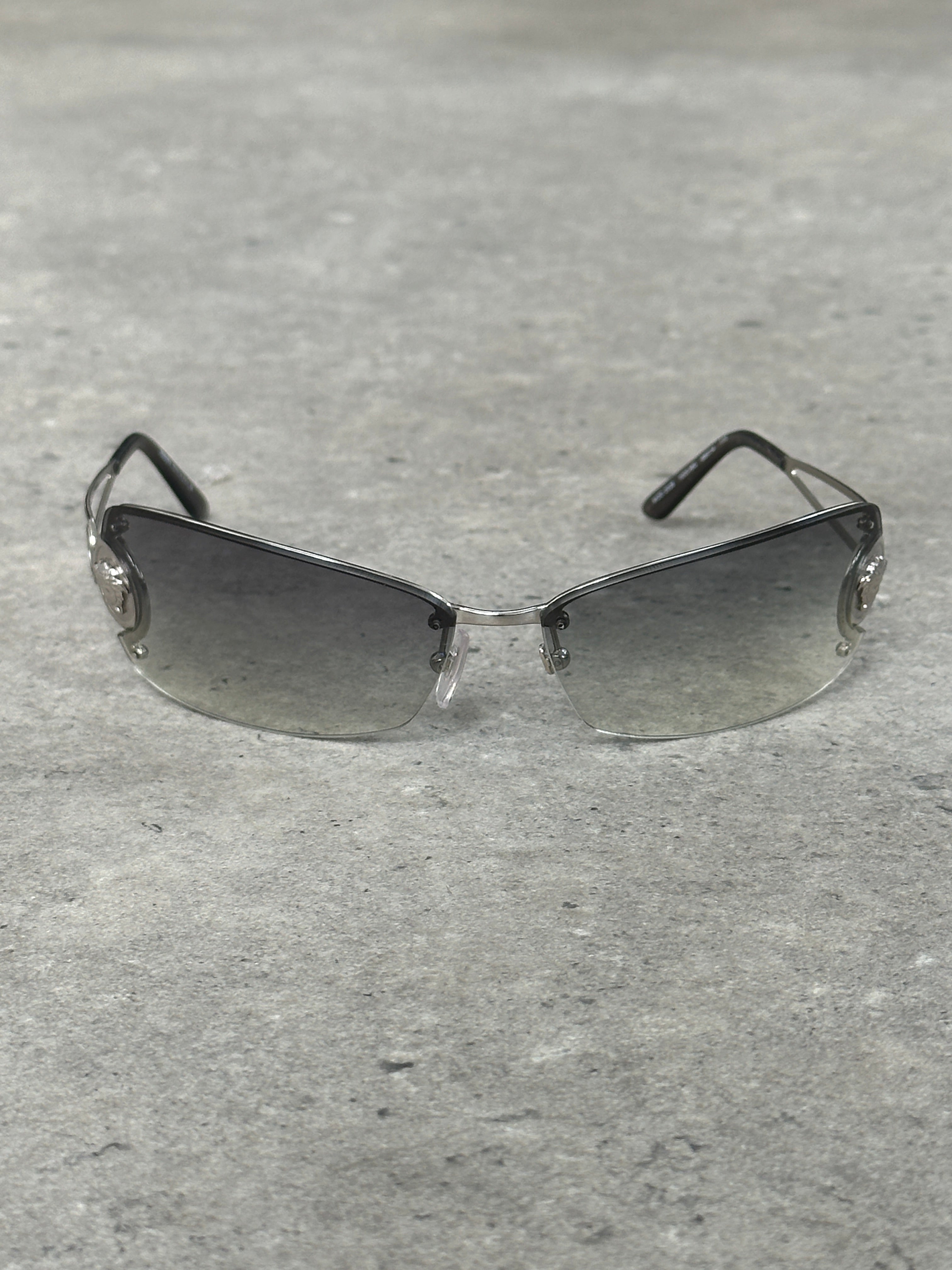 Versace 2000s Medusa Logo Rimless Sunglasses