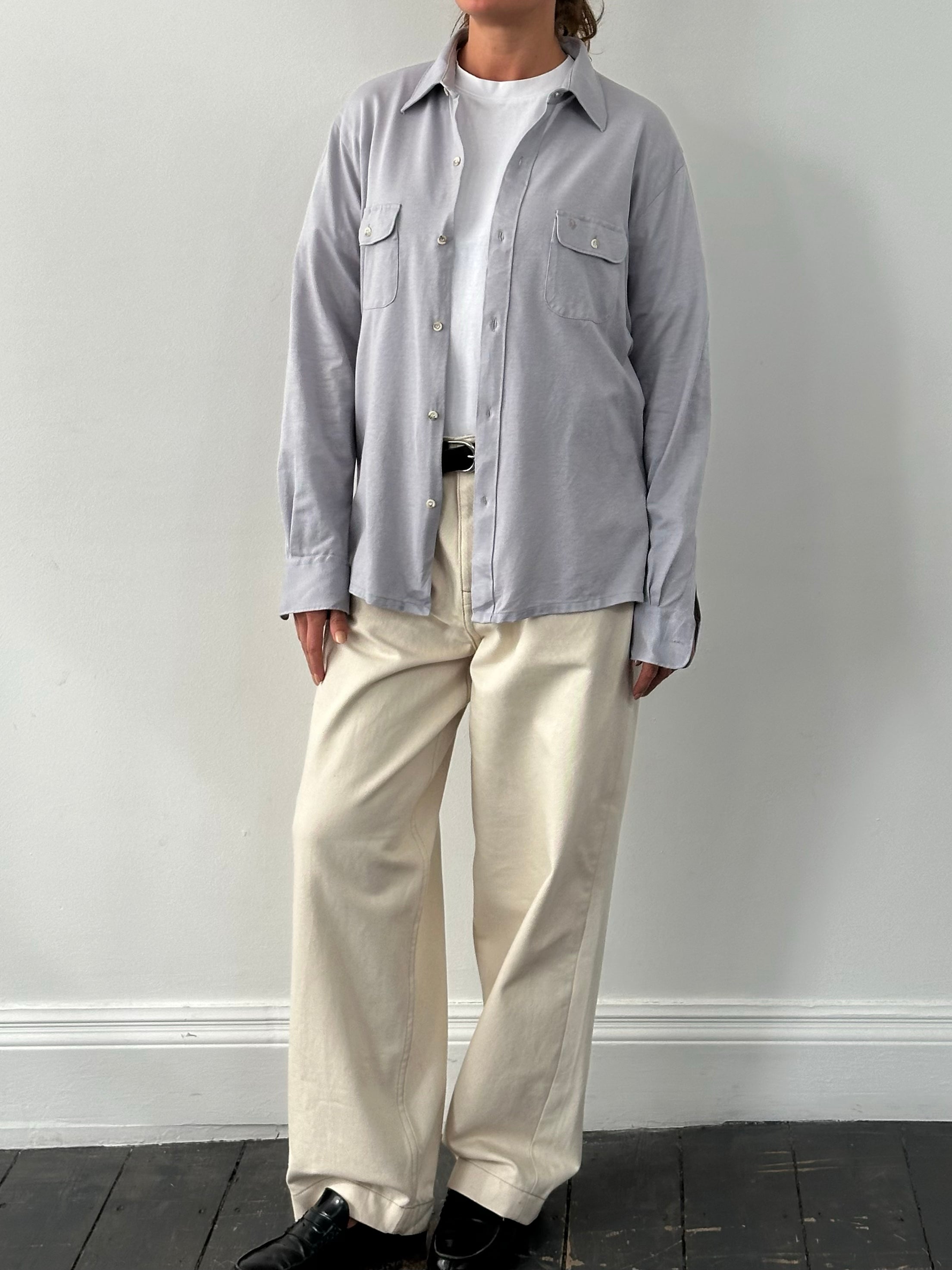 Christian Dior Chemises 1990s Cotton Logo Shirt - L