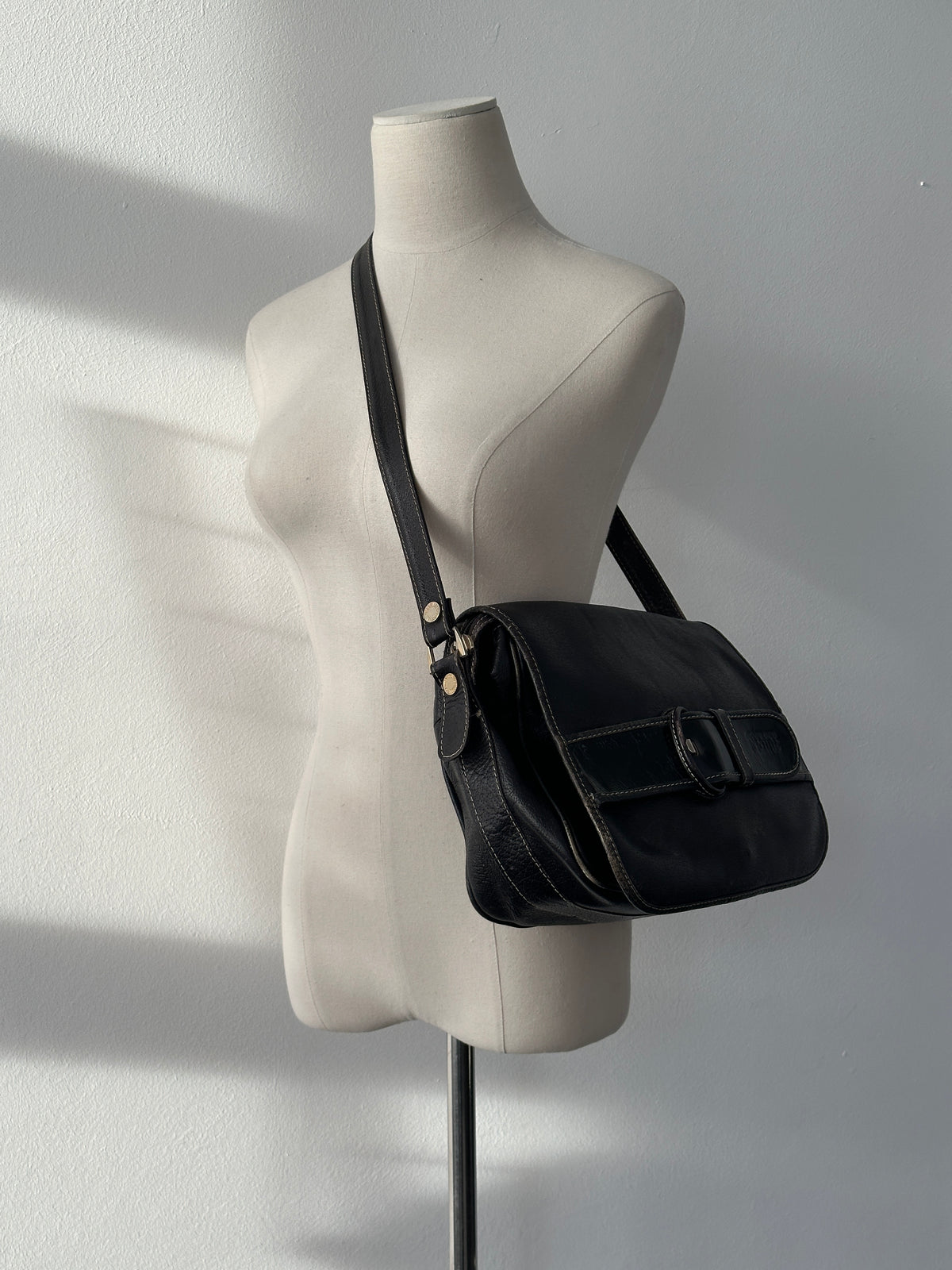 Gianfranco Ferre 1990s Leather Crossbody Bag