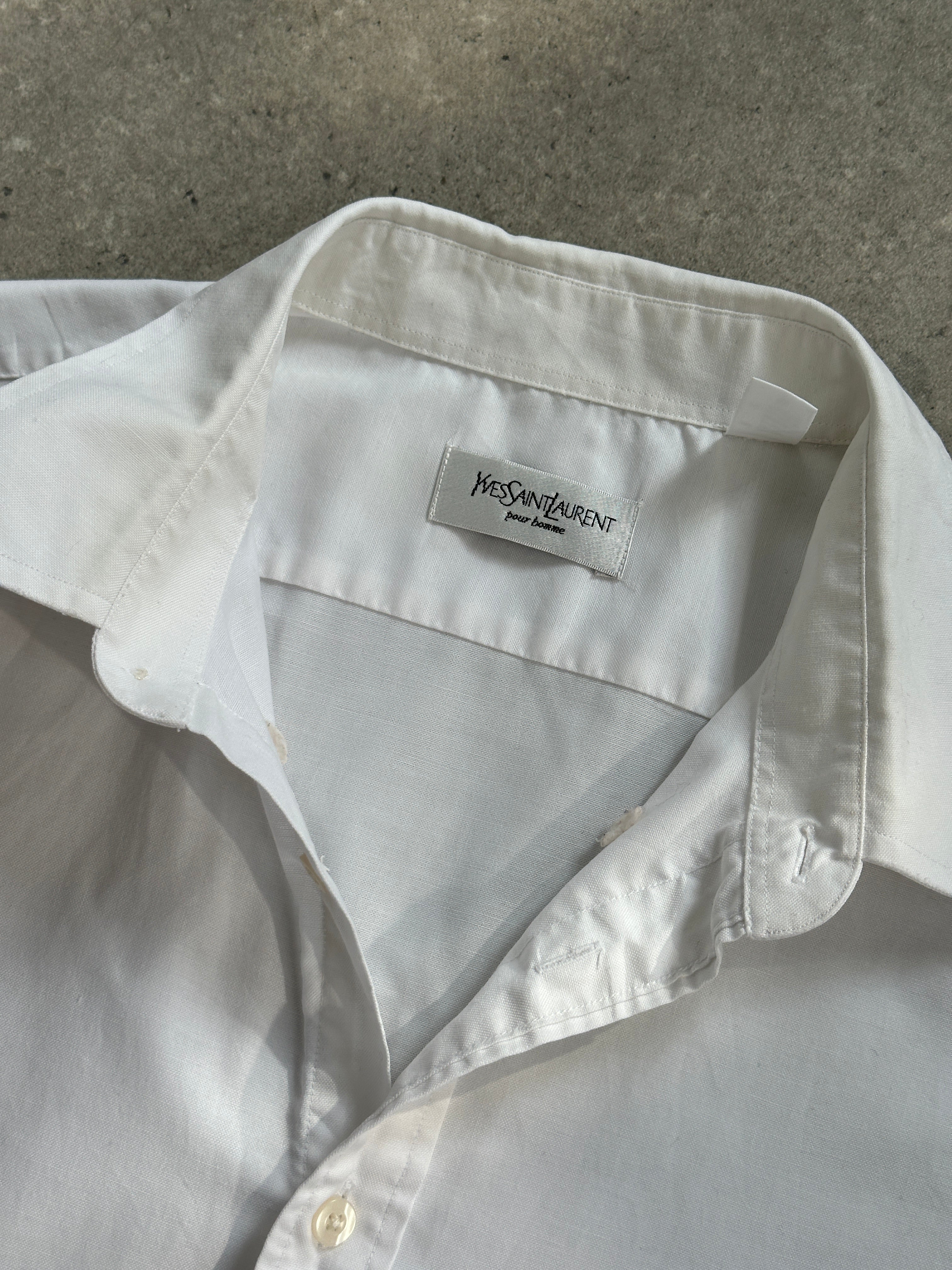 Yves Saint Laurent Pour Homme 2000s Cotton Short Sleeve Shirt - XXL