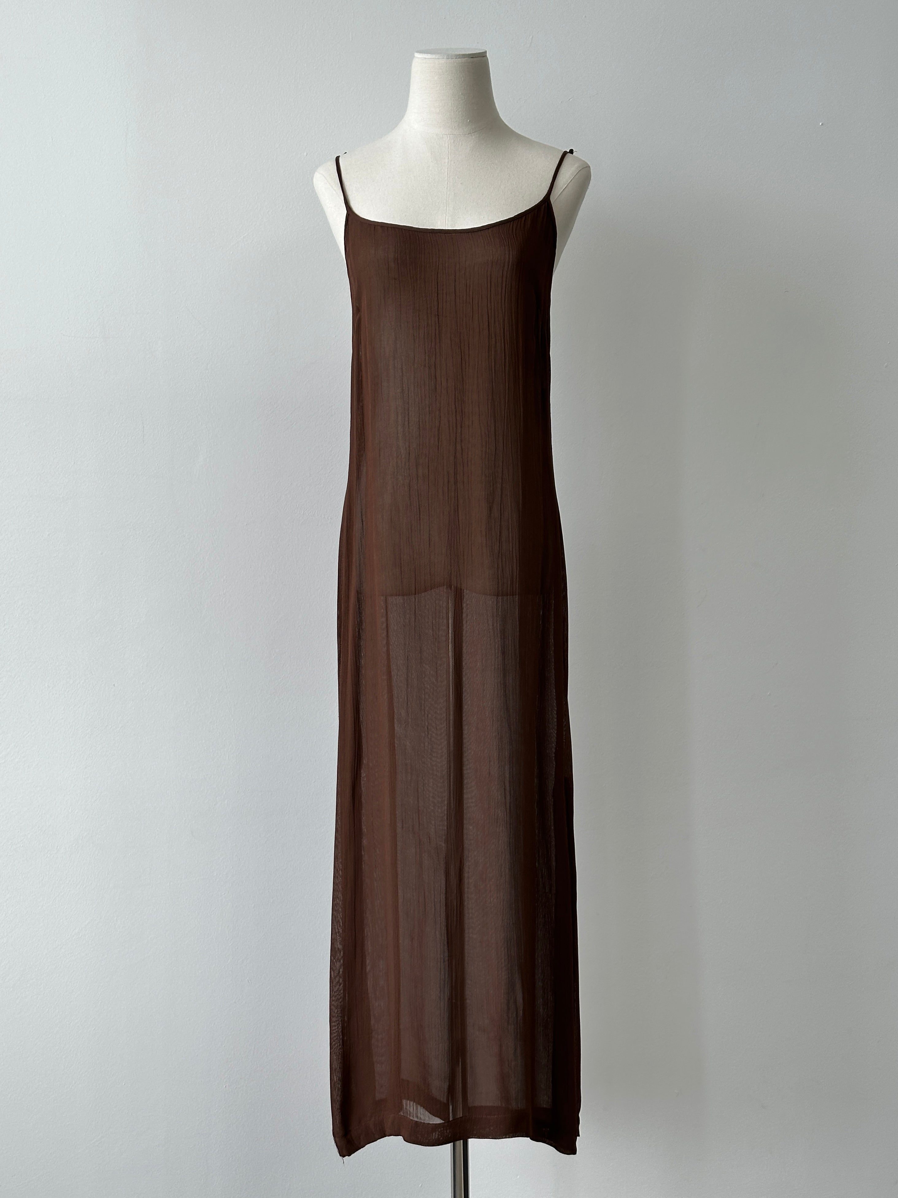 Marella 1990s Sheer Side Split Floor Length Dress - S-M