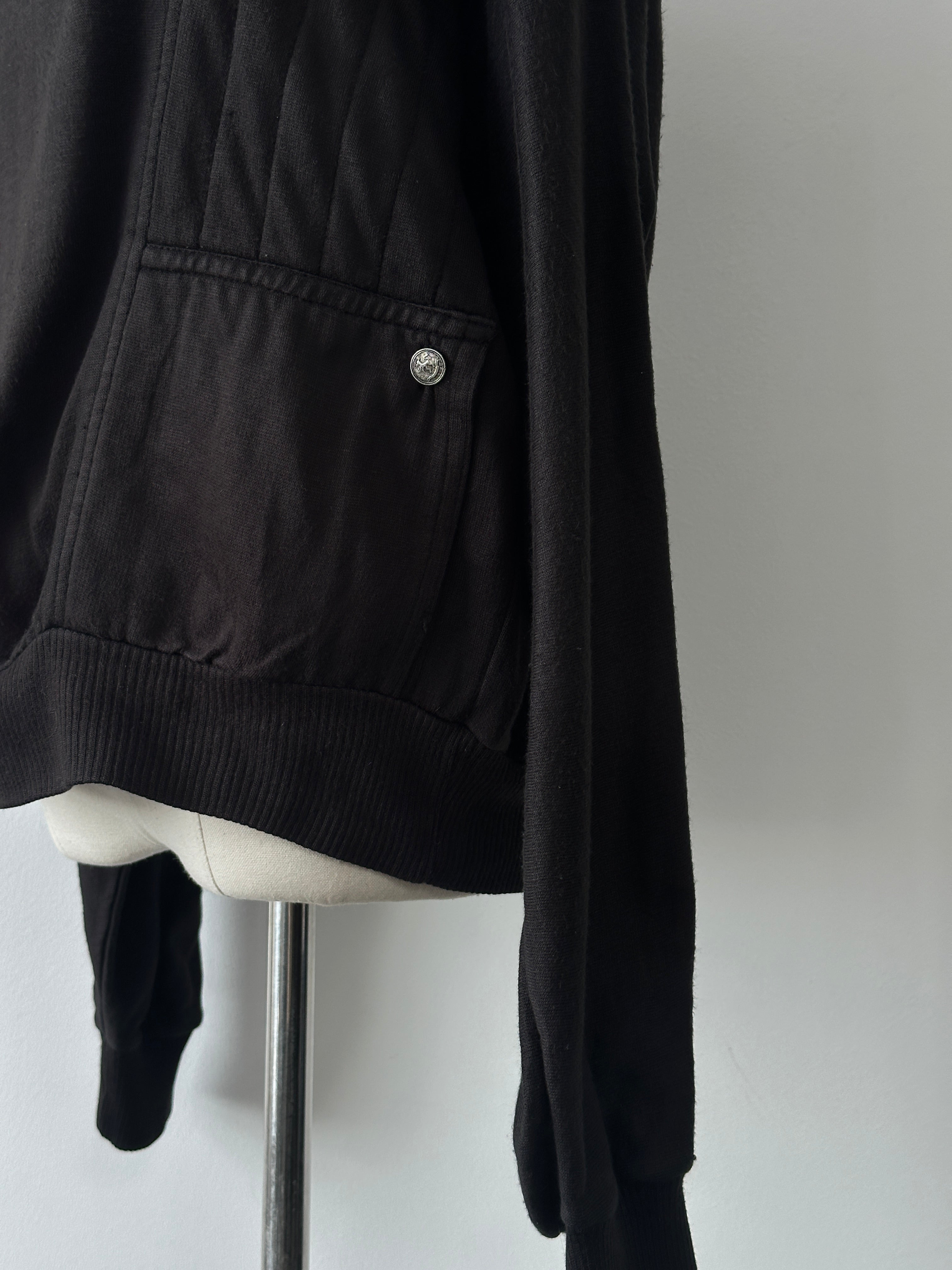 Vintage 1980s Cropped Boxy Roll Neck Jumper - M
