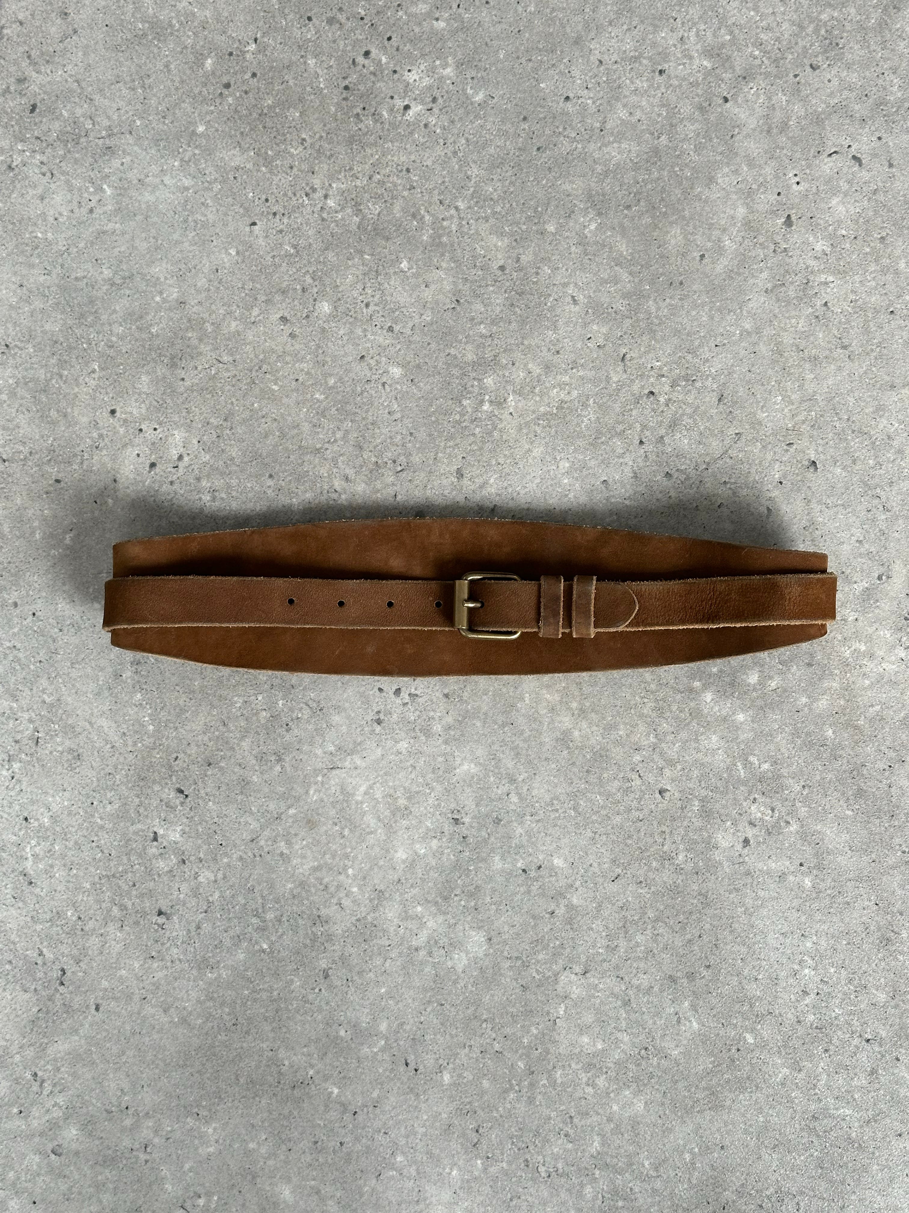 Italian Vintage 1990s Suede Chunky Wrap Belt - W26-28