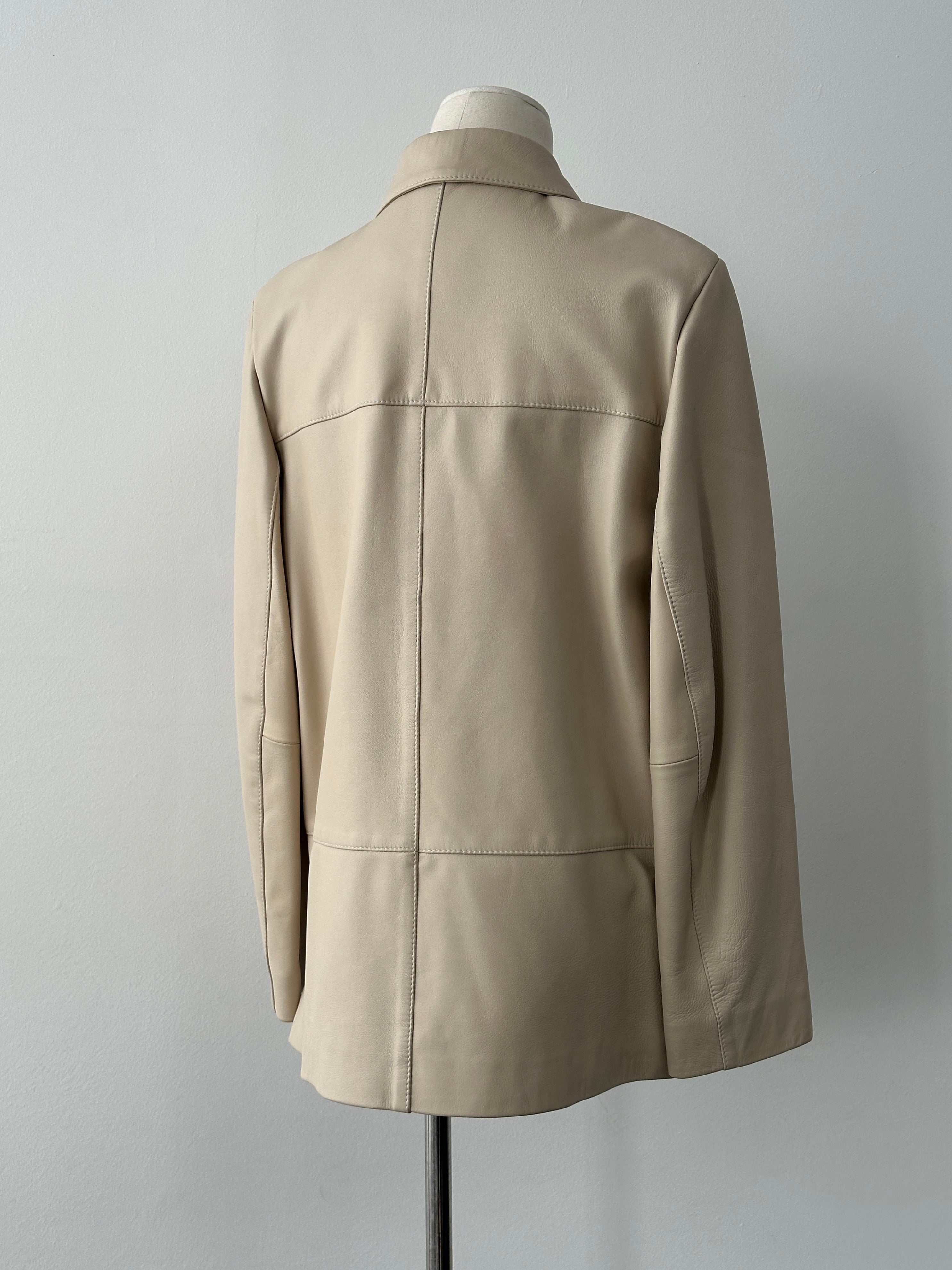 British Vintage 1990s Minimal Leather Jacket - M