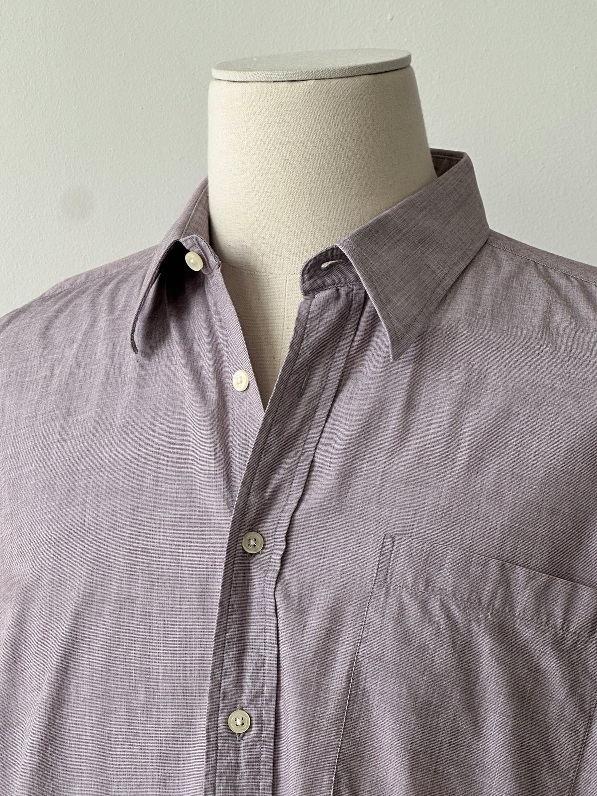 Christian Dior 1990s Pure Cotton Button Neck Shirt - XL