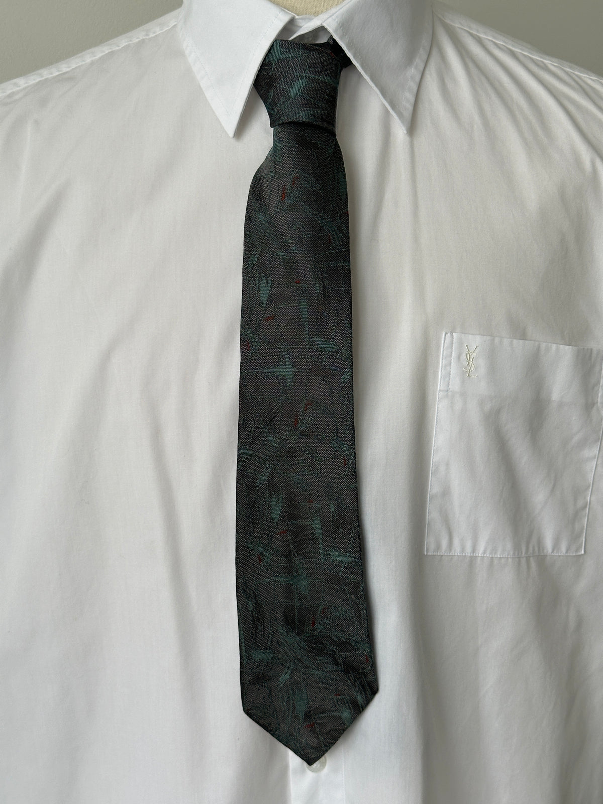 Balenciaga 1990s Italian Pure Silk Jacquard Tie