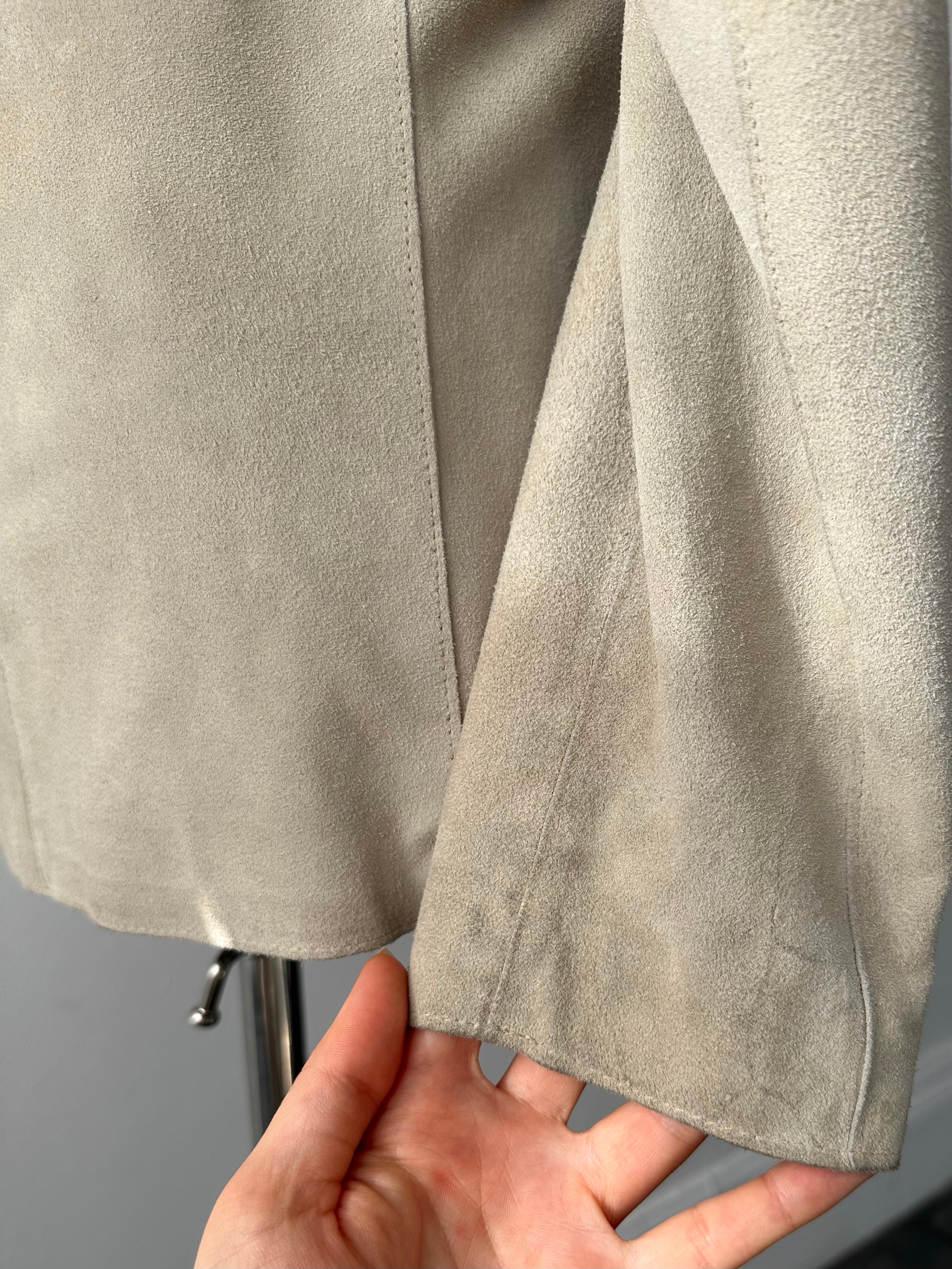 Armani Jeans 1990s Suede Fitted Jacket - S
