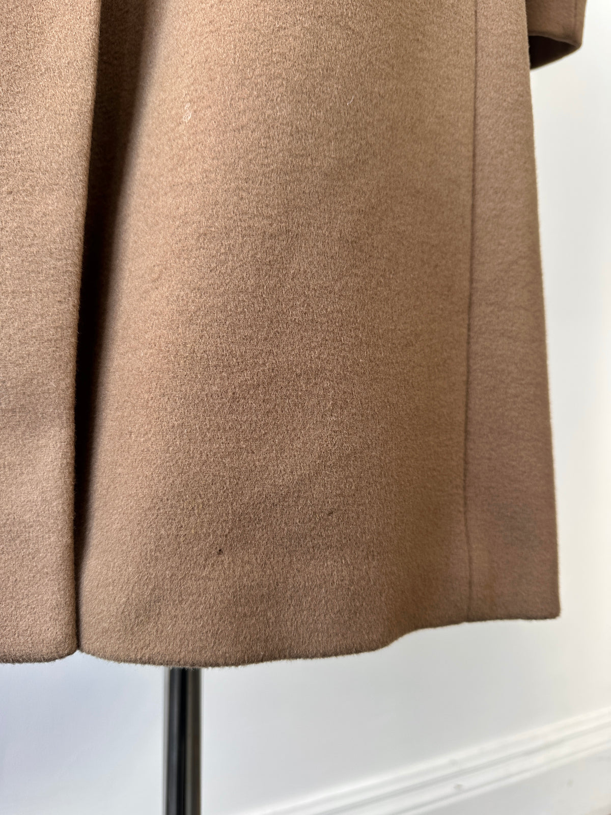 Vintage 1990s Pure New Wool Concealed Placket Coat - L