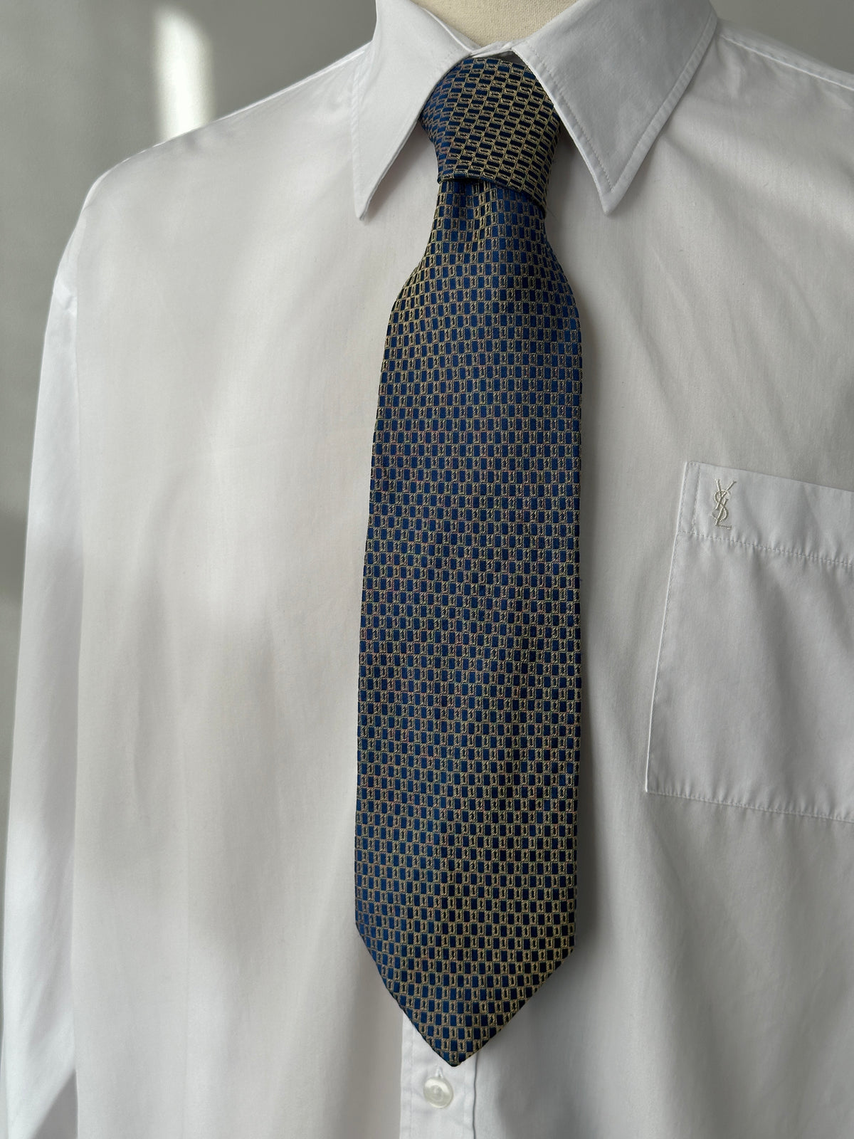 Vintage 1990s Pure Silk Geometric Tie