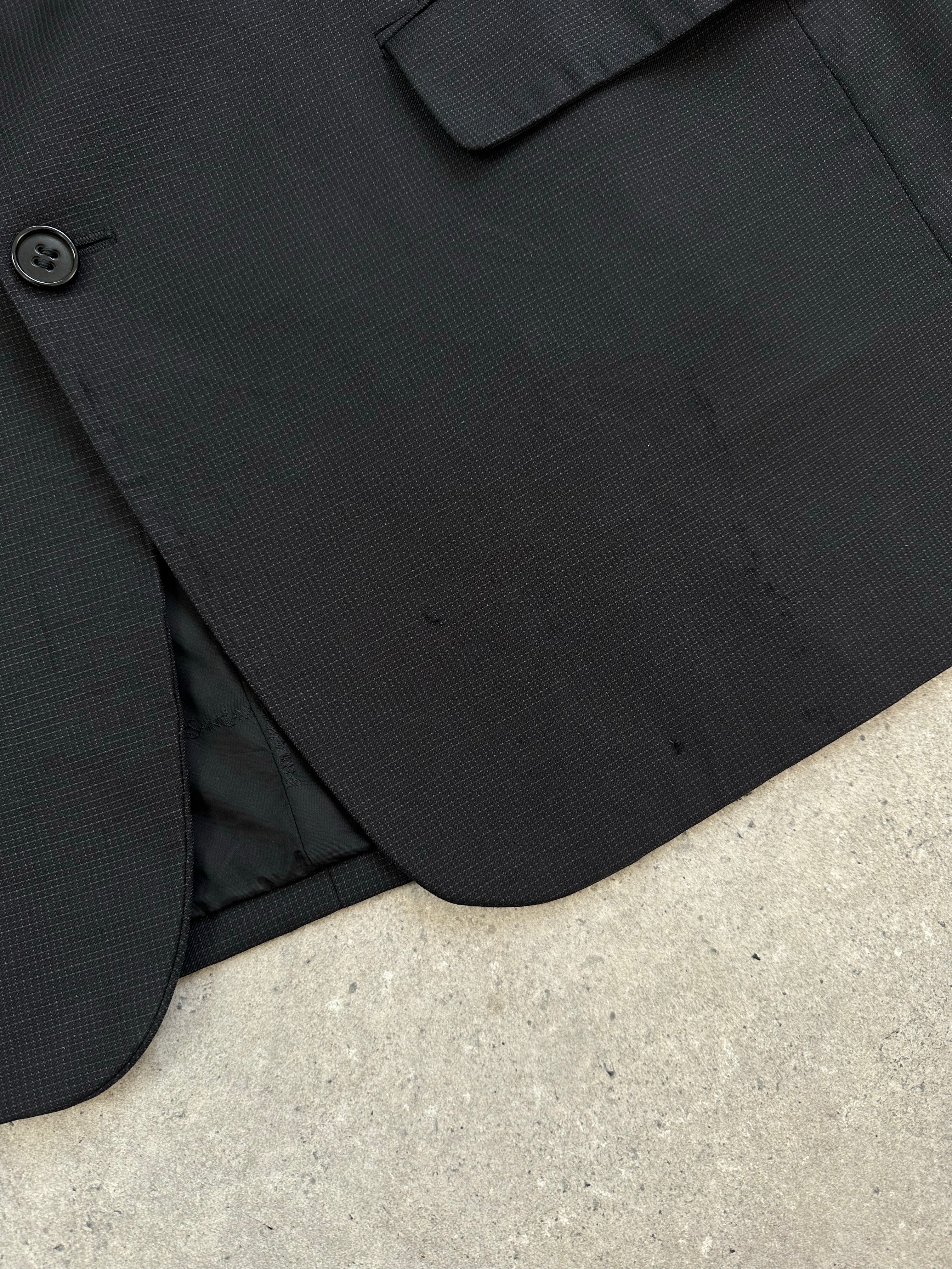 Yves Saint Laurent Pour Homme 1990s Pure Wool High Neck Blazer - 48R/XXL
