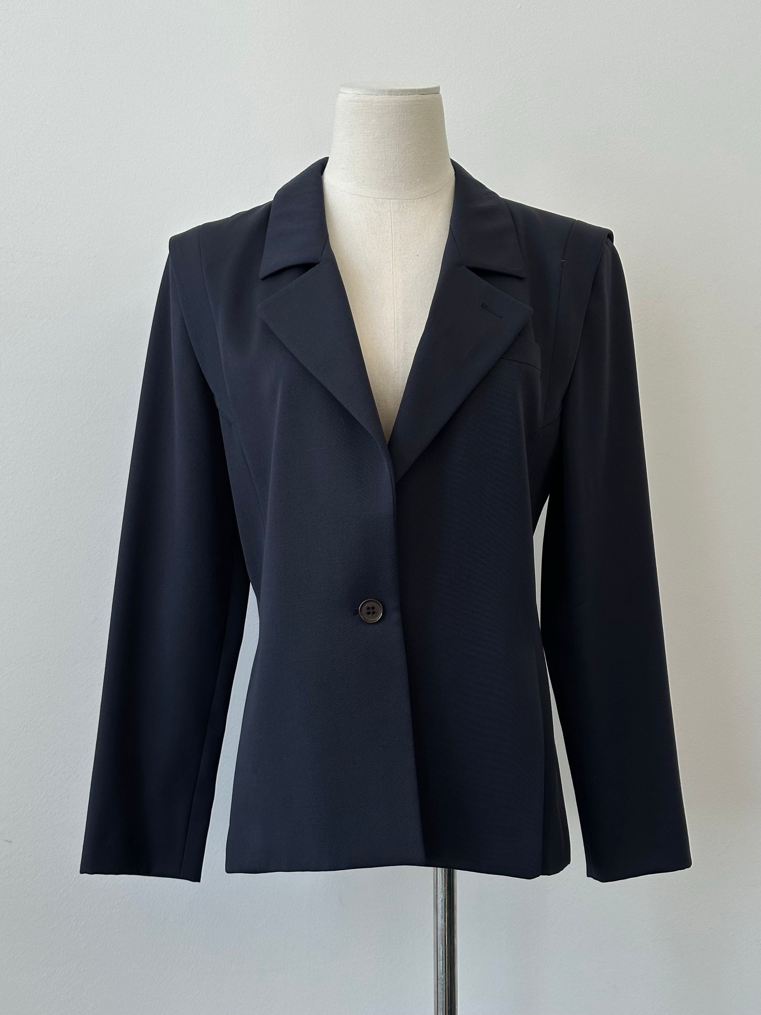 Mani 1990s Wool Side Split Single Breasted Blazer - S