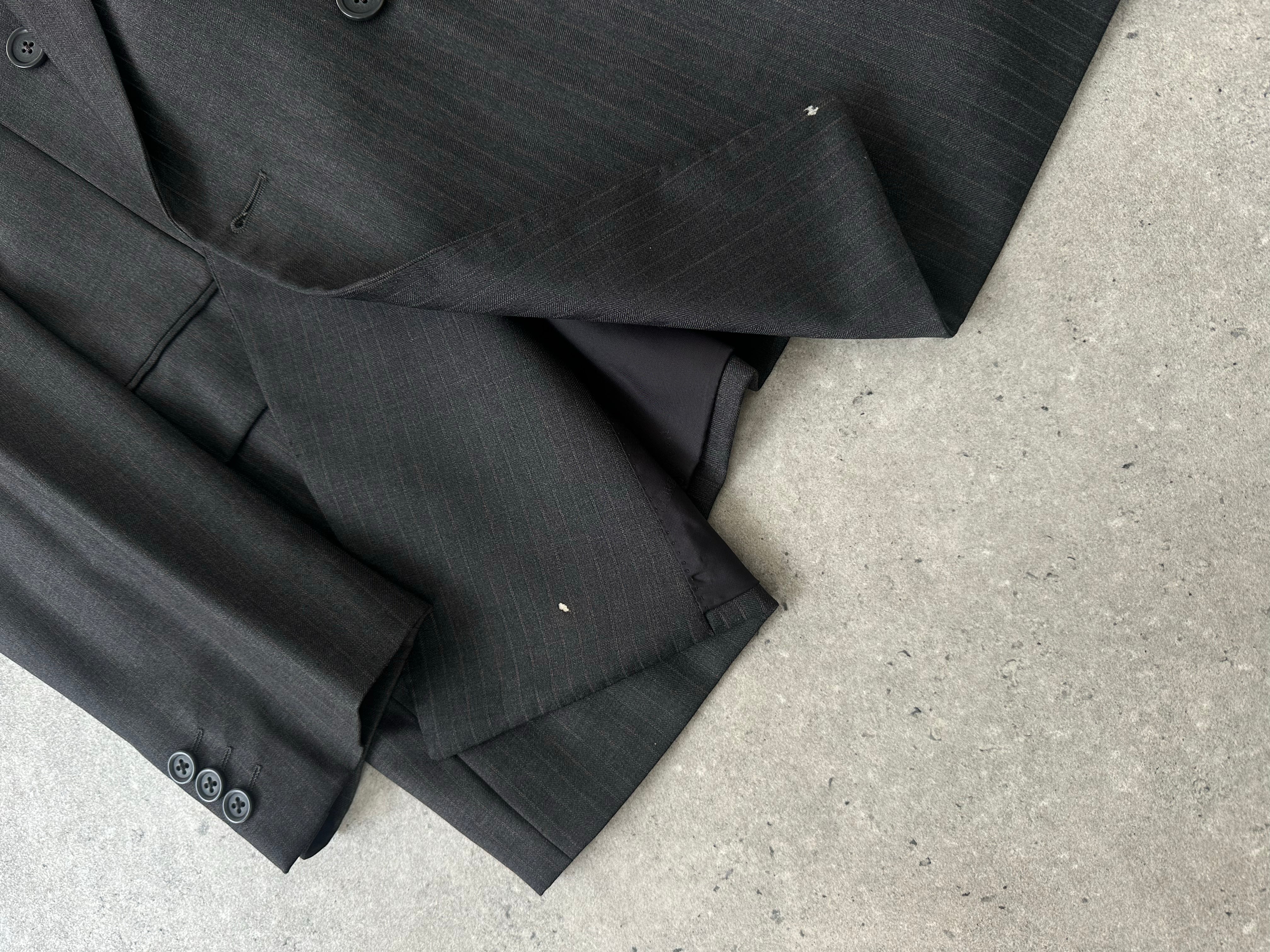 Loro Piana x Durban 1990s Pure Wool Double Breasted Stripe Suit - 38R/L