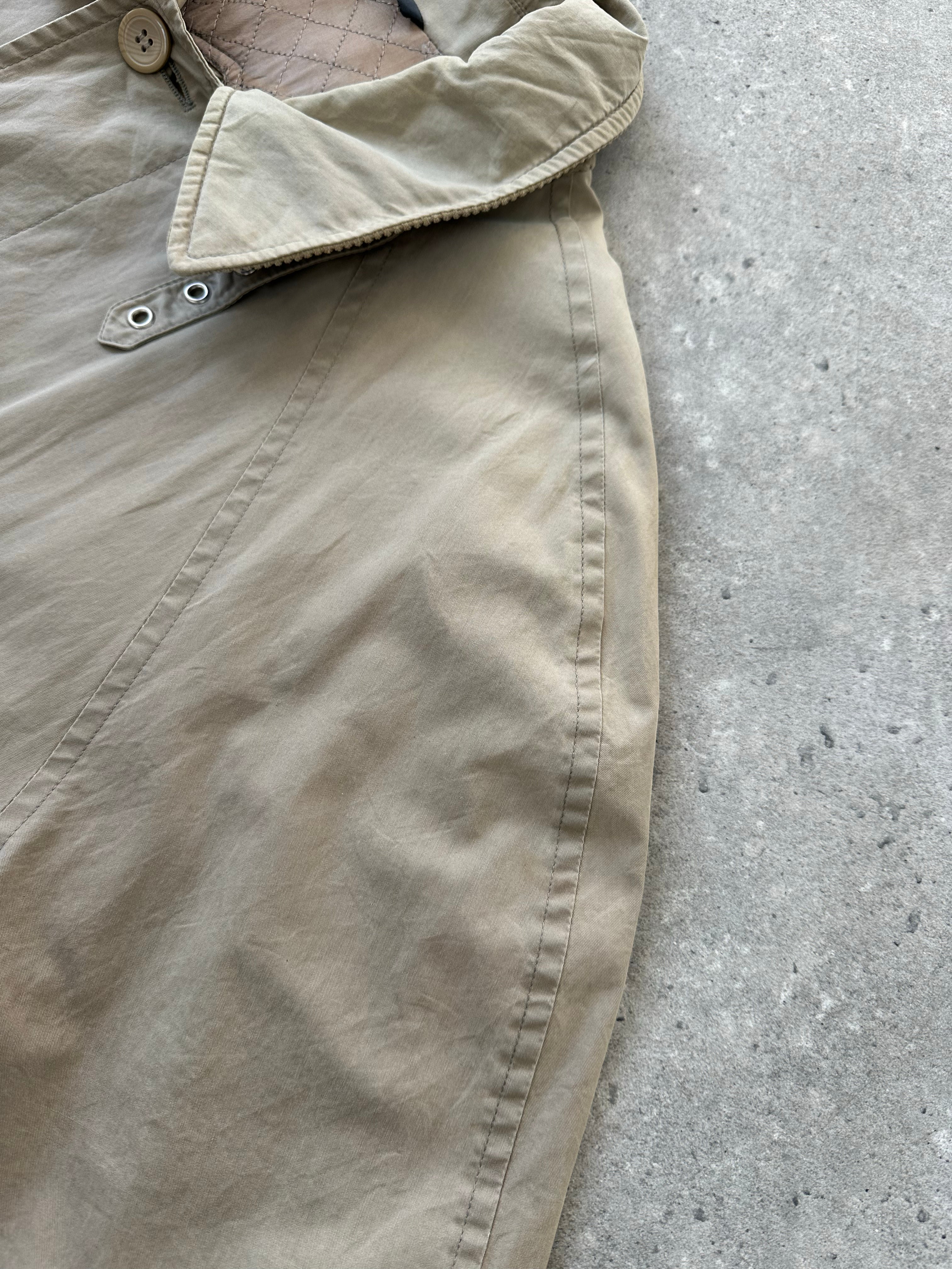 Givenchy 1990s Cotton High Neck Trench Coat - L