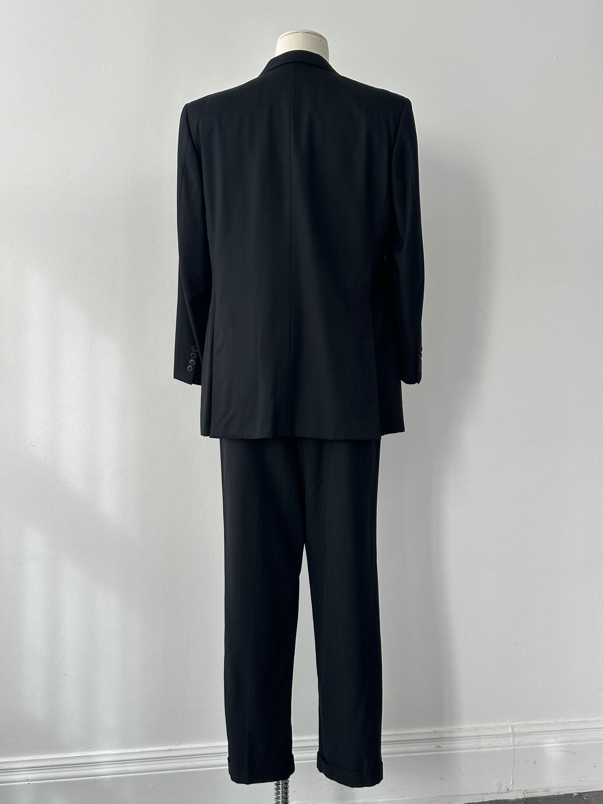 Burberry London 1990s Pure Wool Stripe Single Breasted Suit - 42S/W36