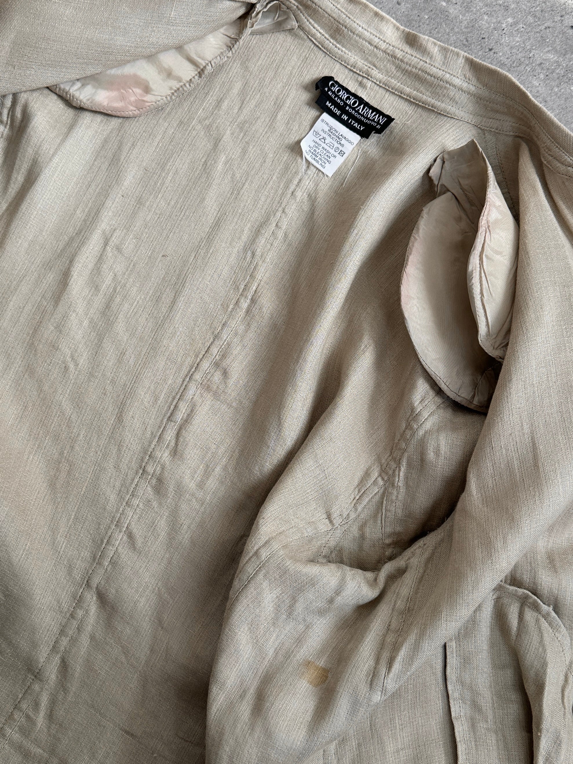 Giorgio Armani 1990s Linen Double Breasted Jacket - M | SYLK