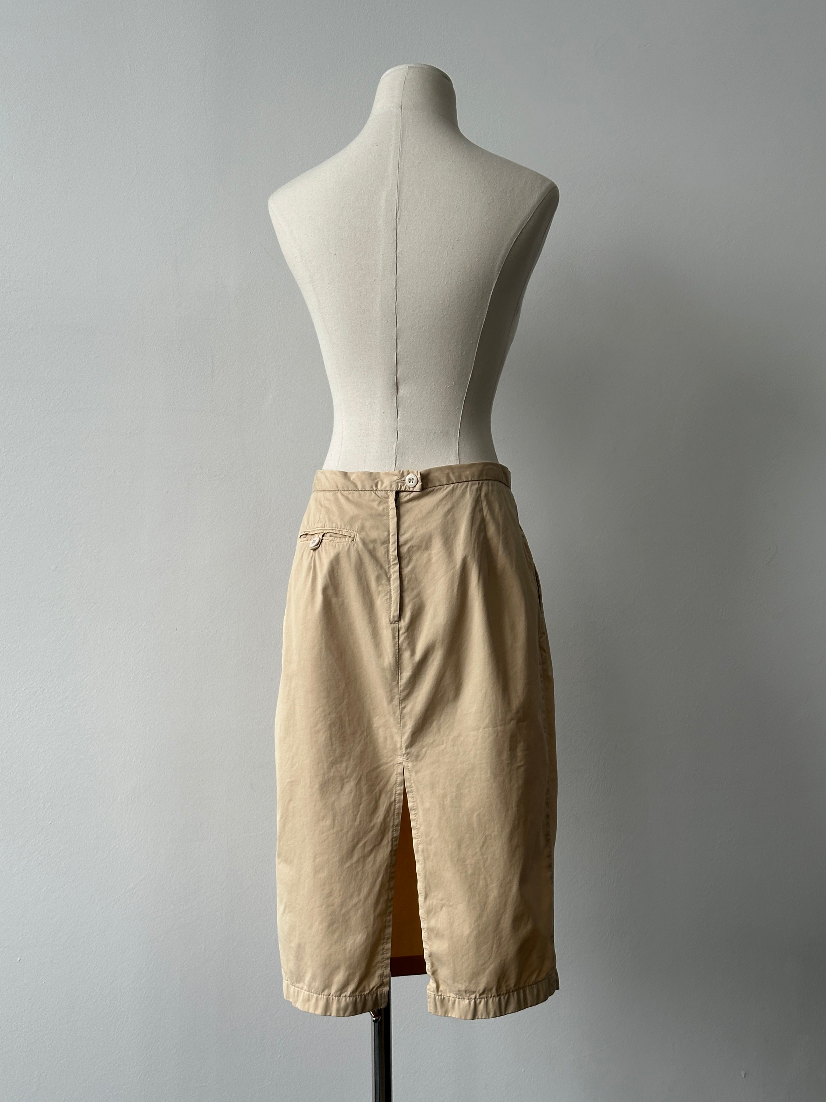 Iceberg 1990s Pure Cotton Midi Skirt - W28