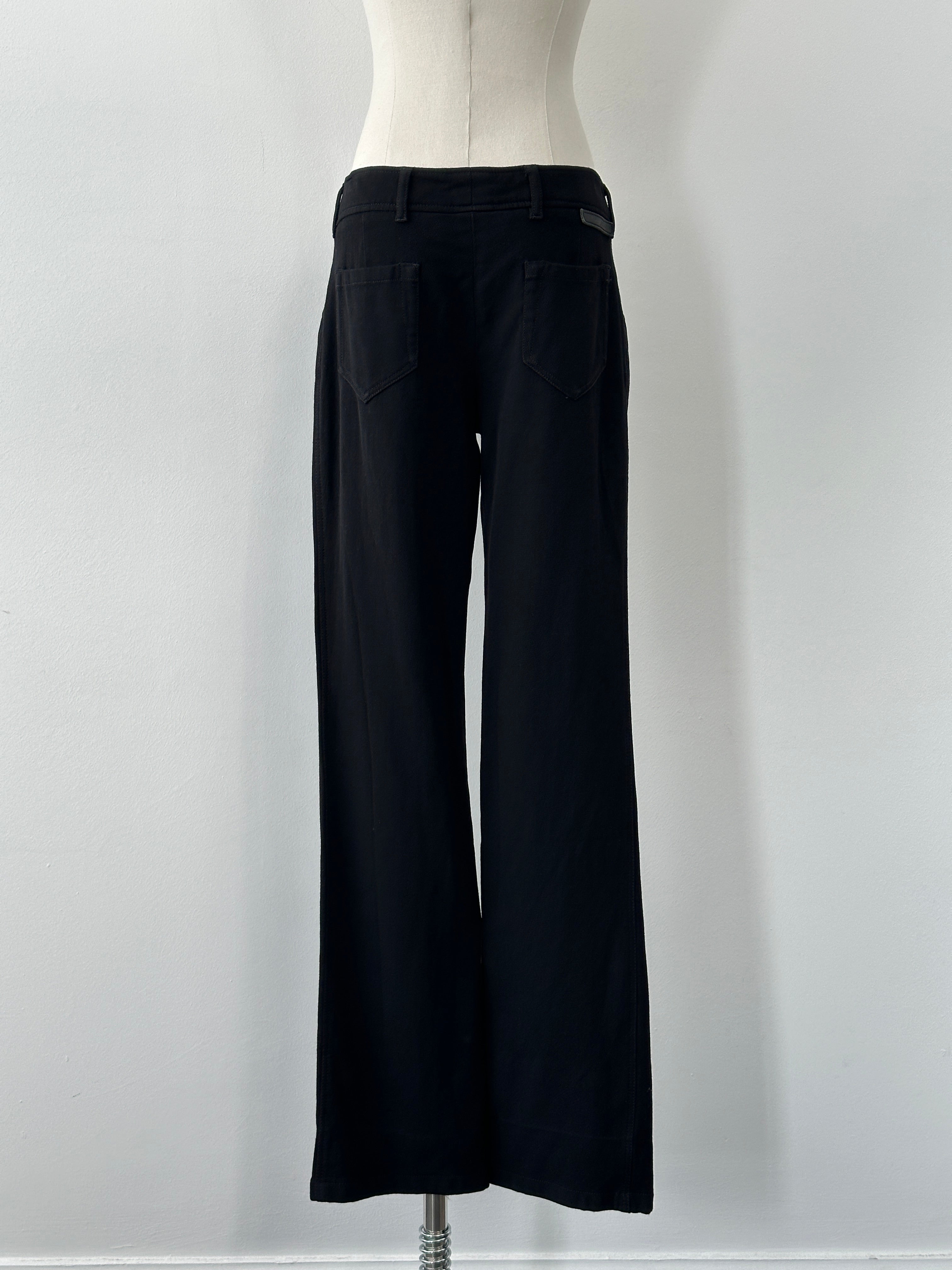 Prada Sport 2000s Pure Wool Flared Leg Trousers - W30