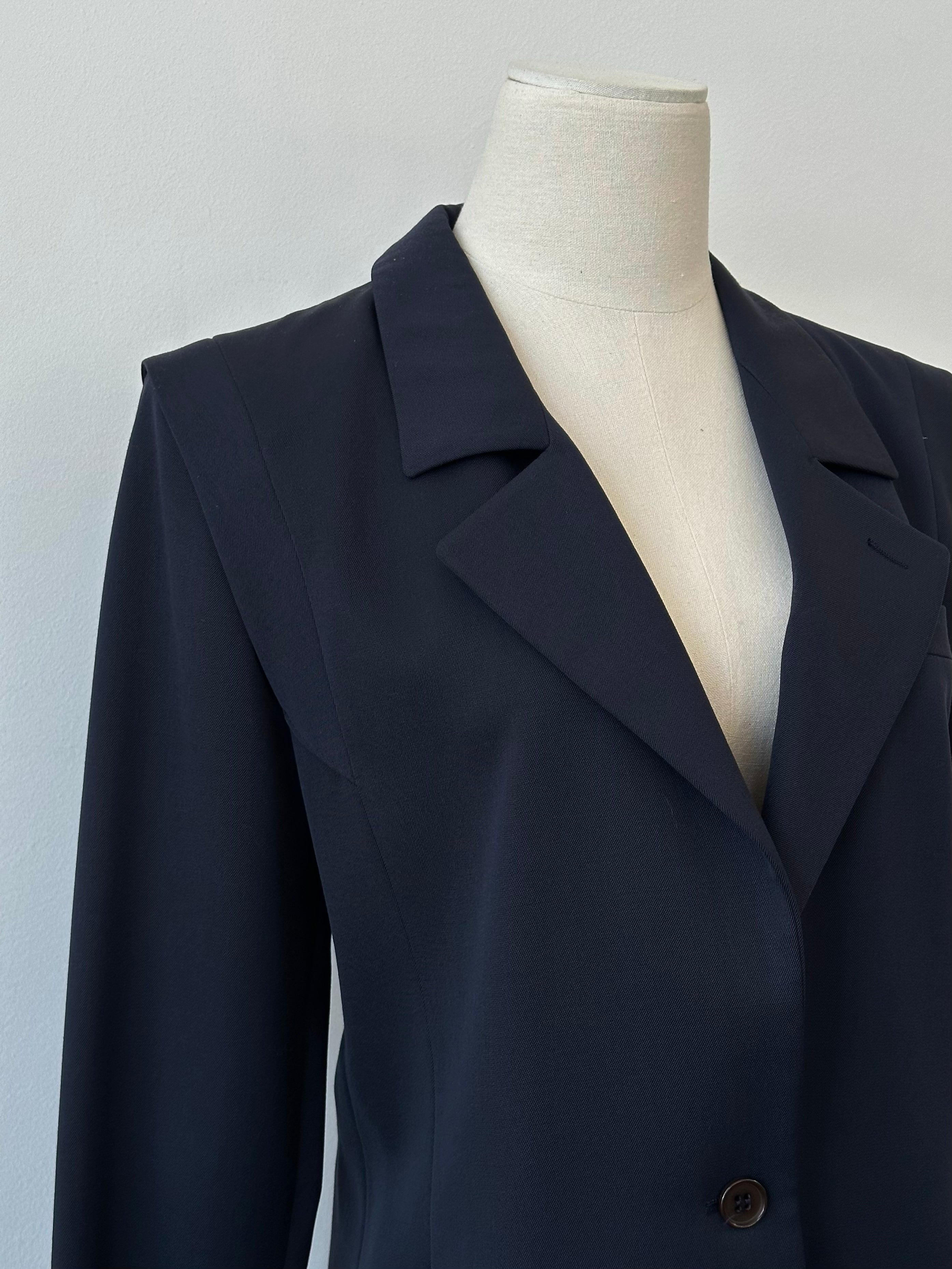 Mani 1990s Wool Side Split Single Breasted Blazer - S