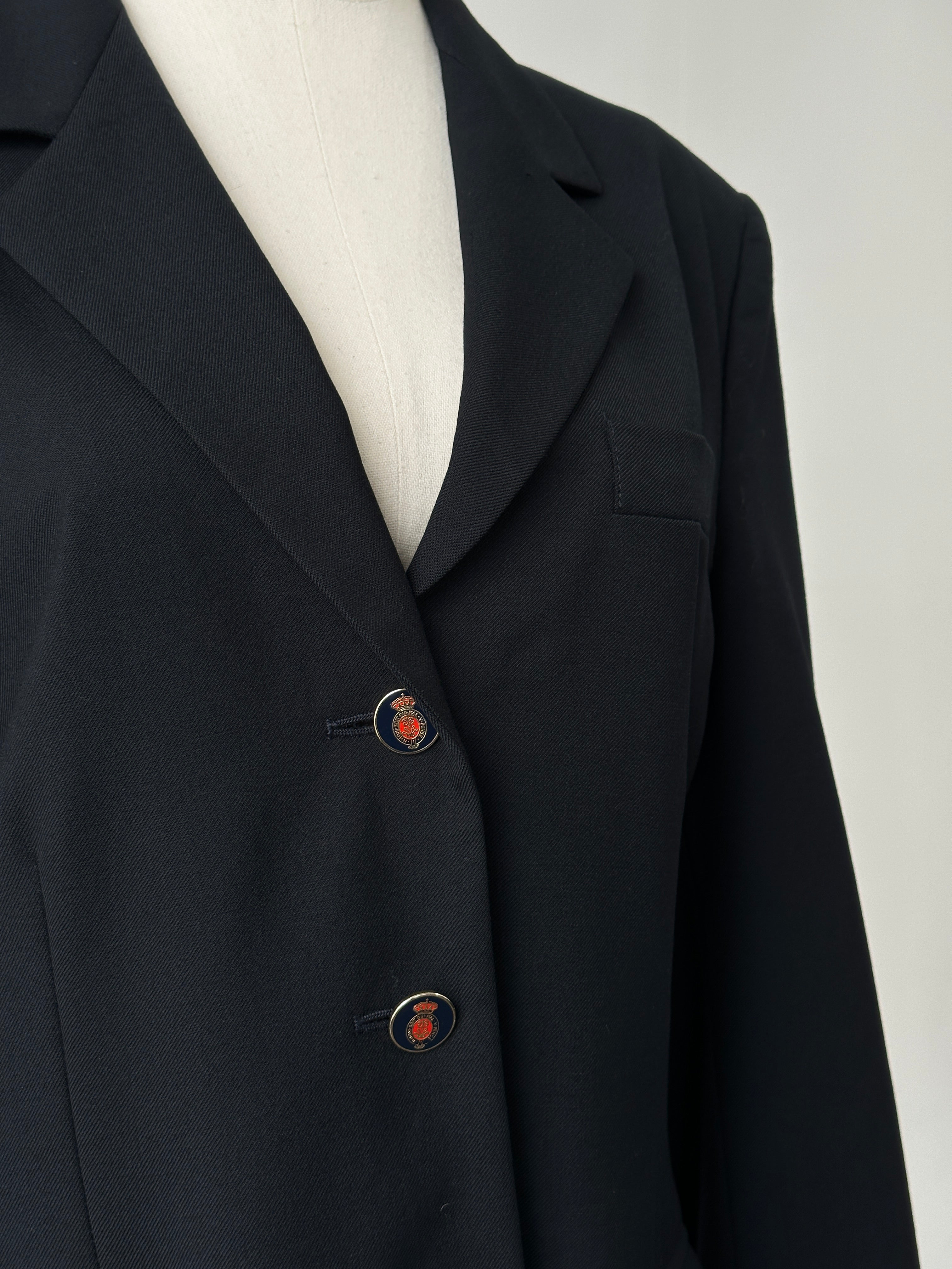 Max Mara Weekend 1990s Virgin Wool Bespoke Button Jacket - S