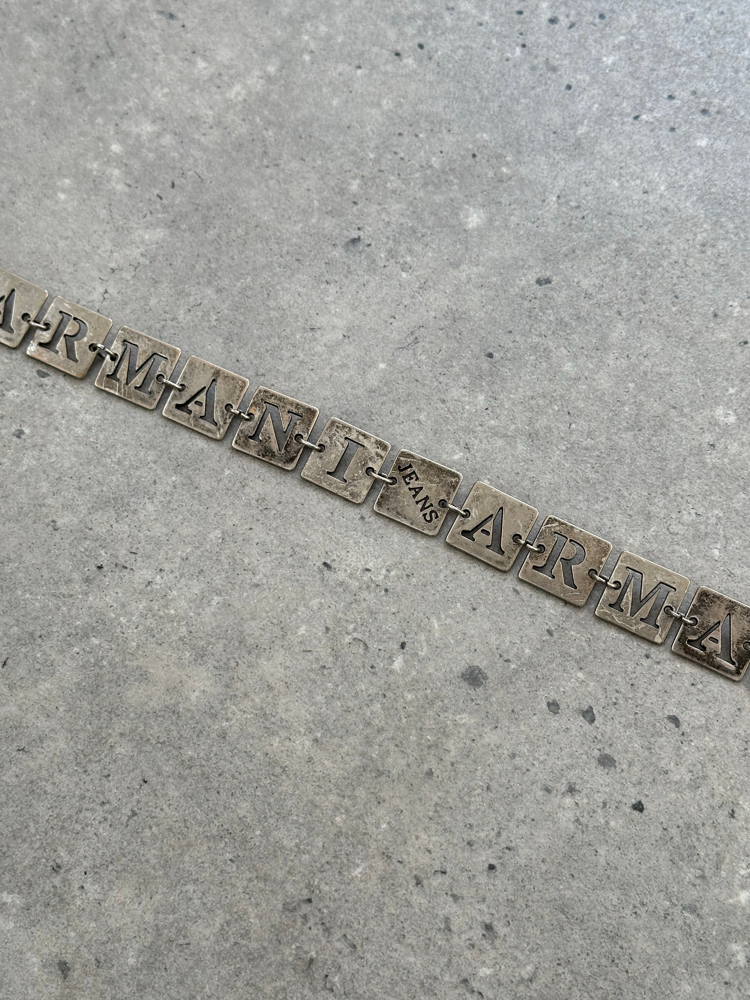 Armani Jeans 1990s Monogram Chain Belt - One size