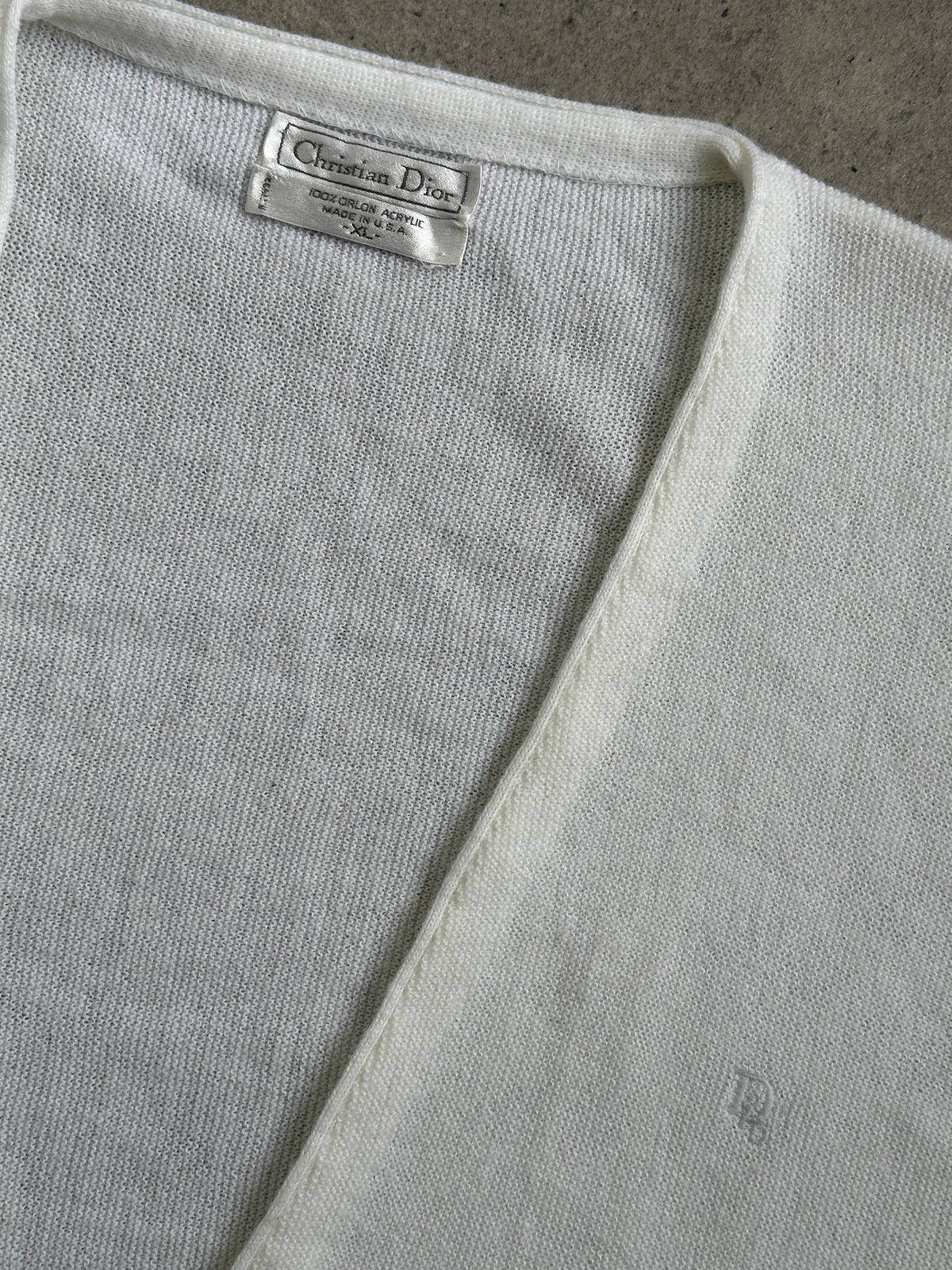 Christian Dior 1990s Knit Logo Cardigan - XL