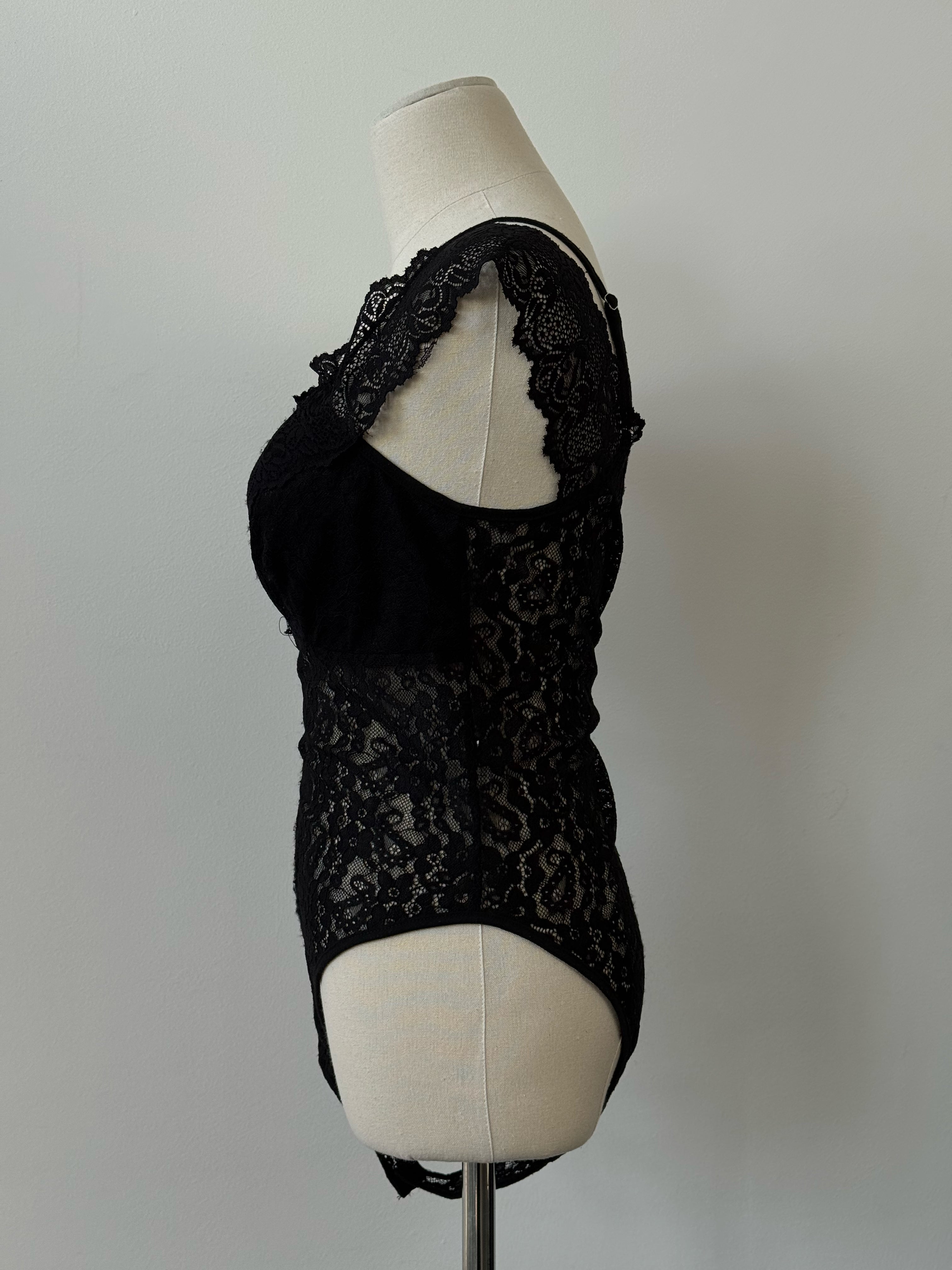 Vintage 1990s Lace Bodysuit - L
