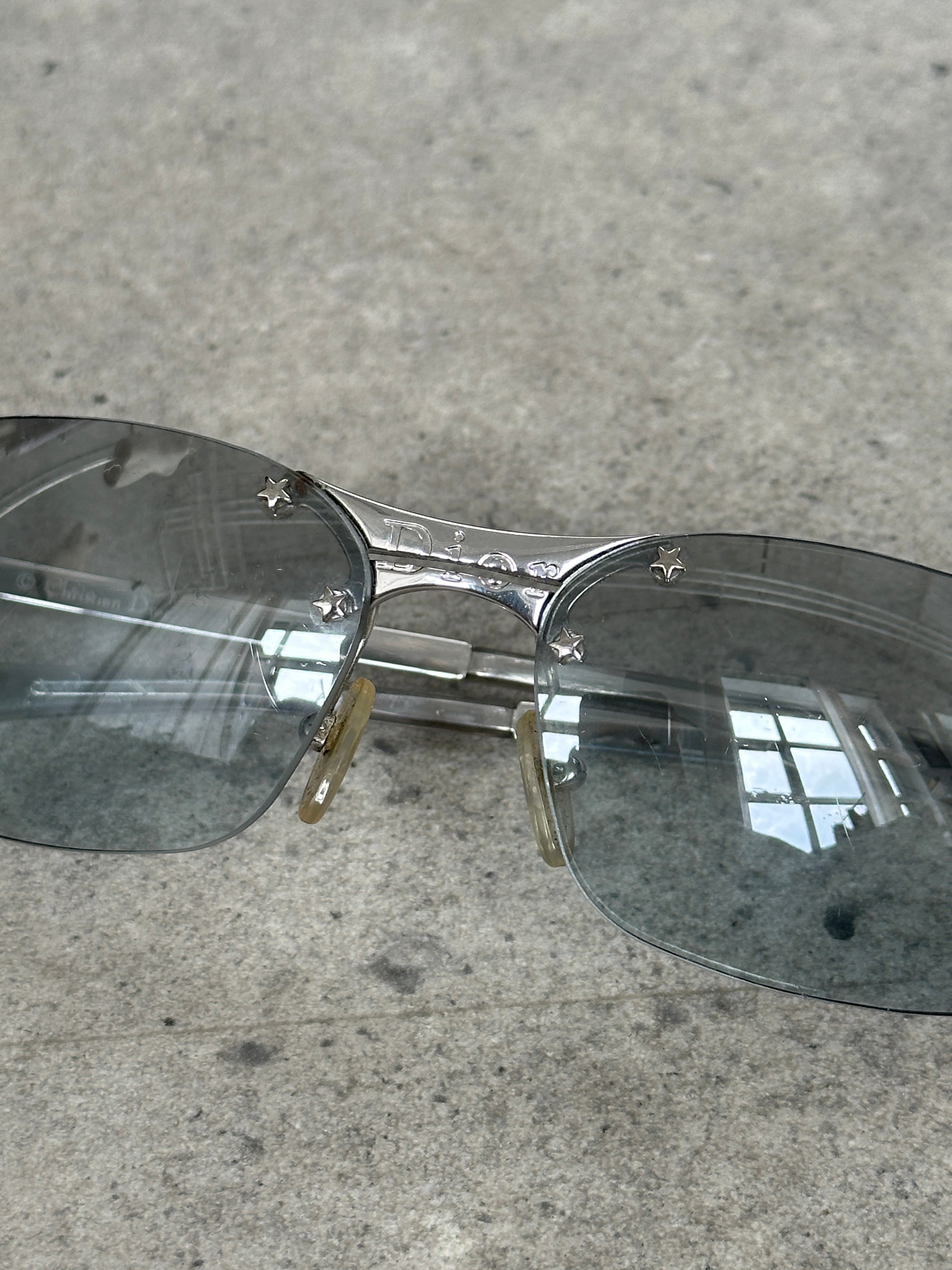 Christian Dior 1990s Mini Pop Rimless Logo Sunglasses