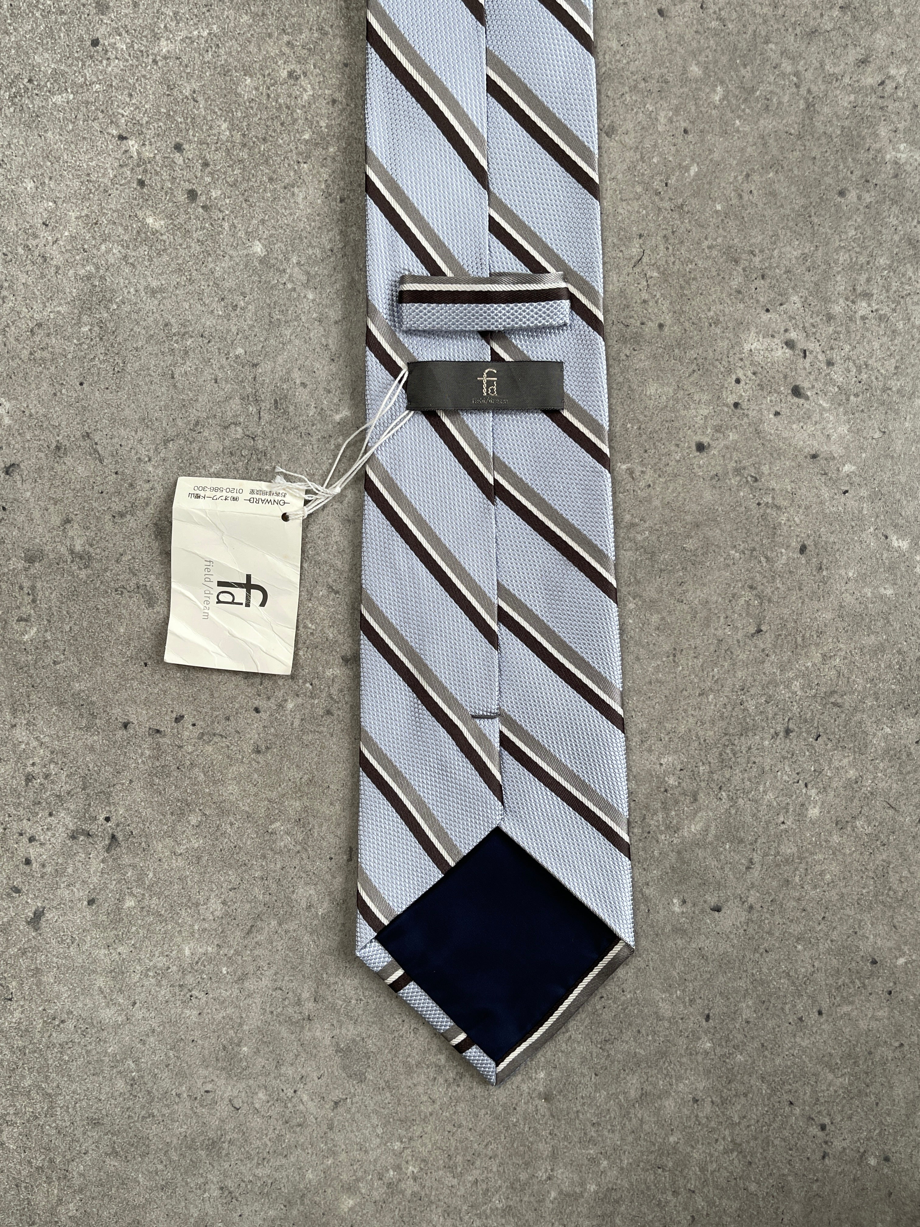 Japanese Vintage 2000s Pure Silk Striped Tie