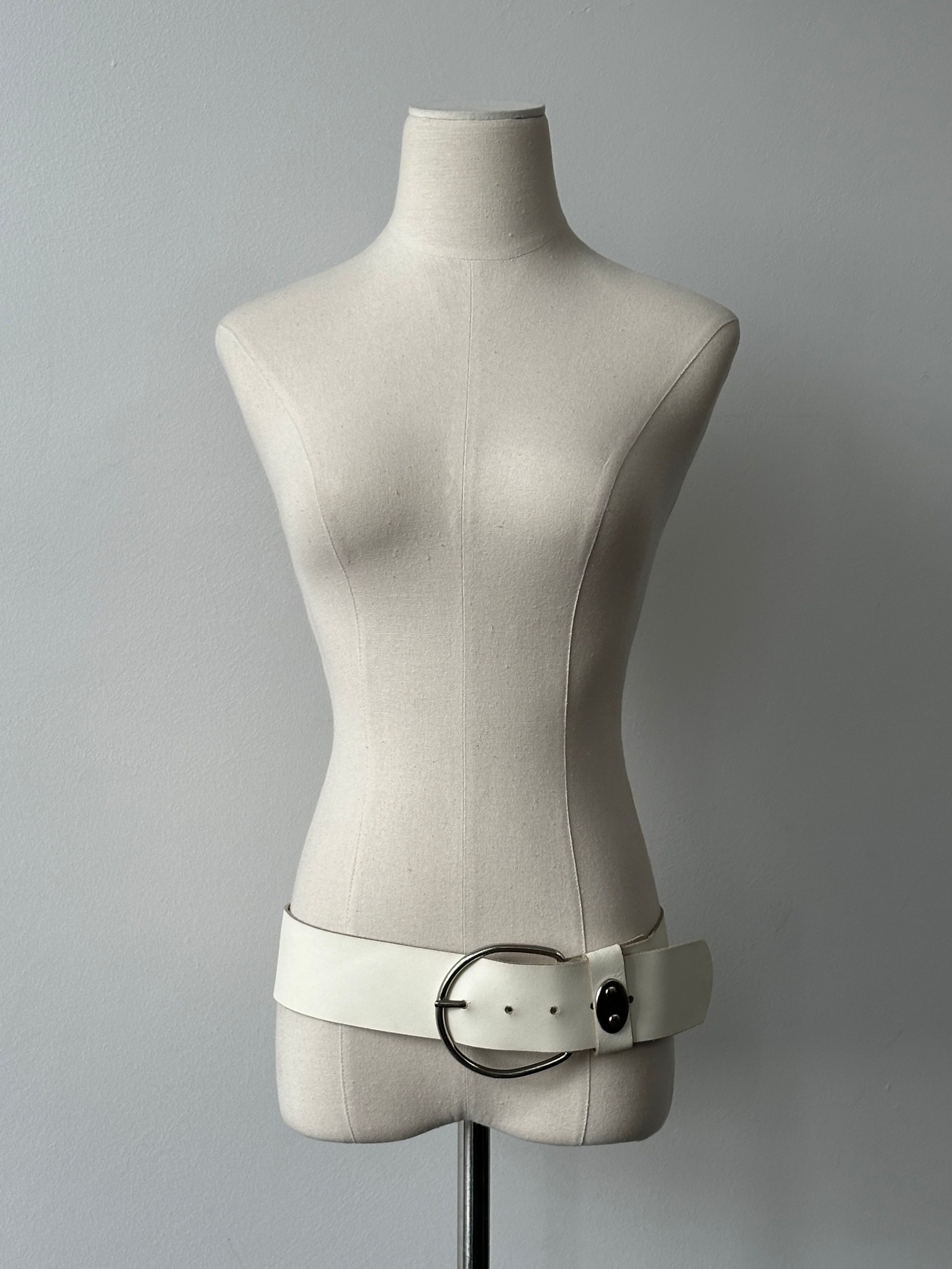 Vintage 1990s Leather Chunky Belt - W30-34