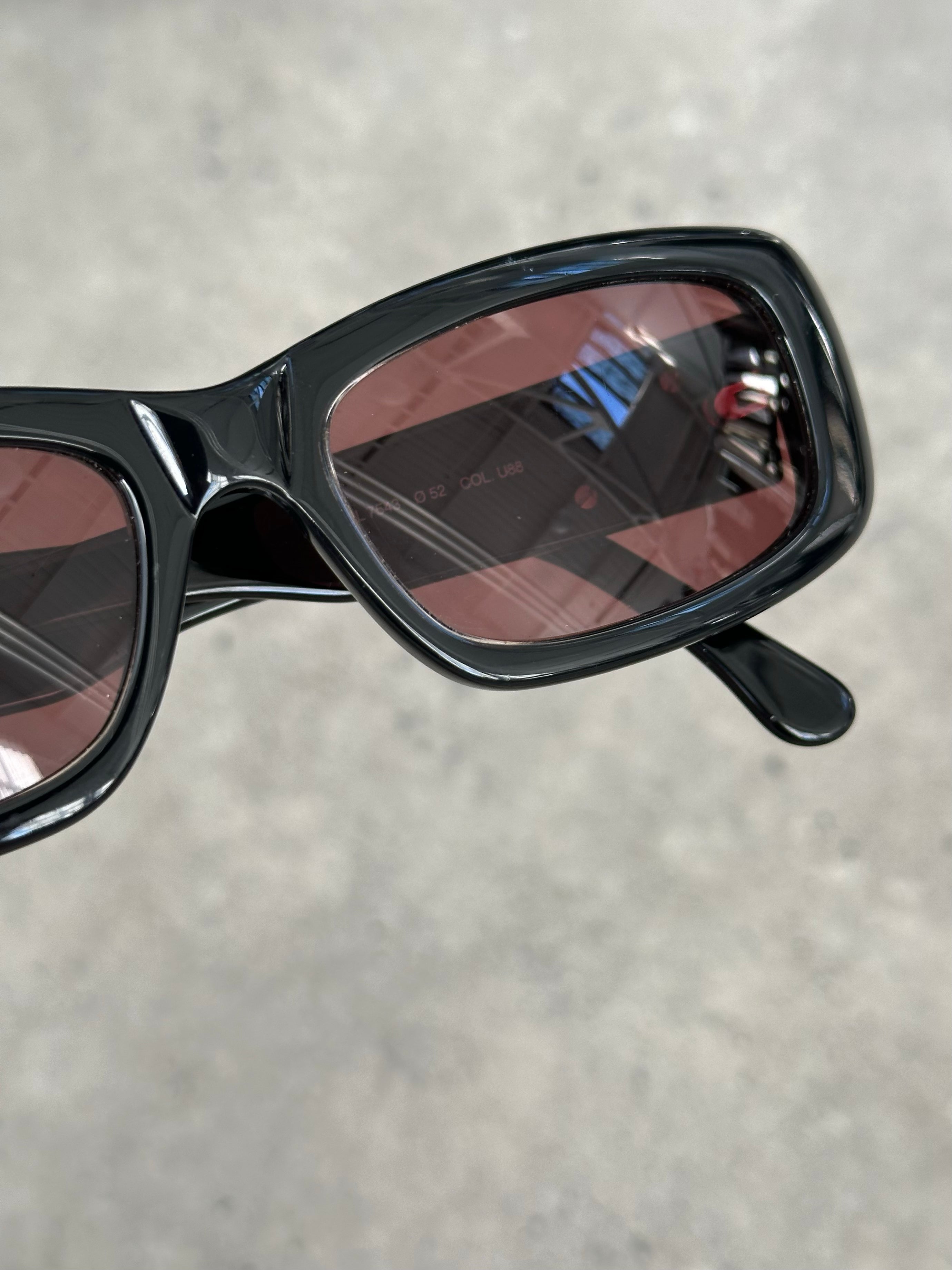 Fendi 1990s Logo Rectangle Sunglasses