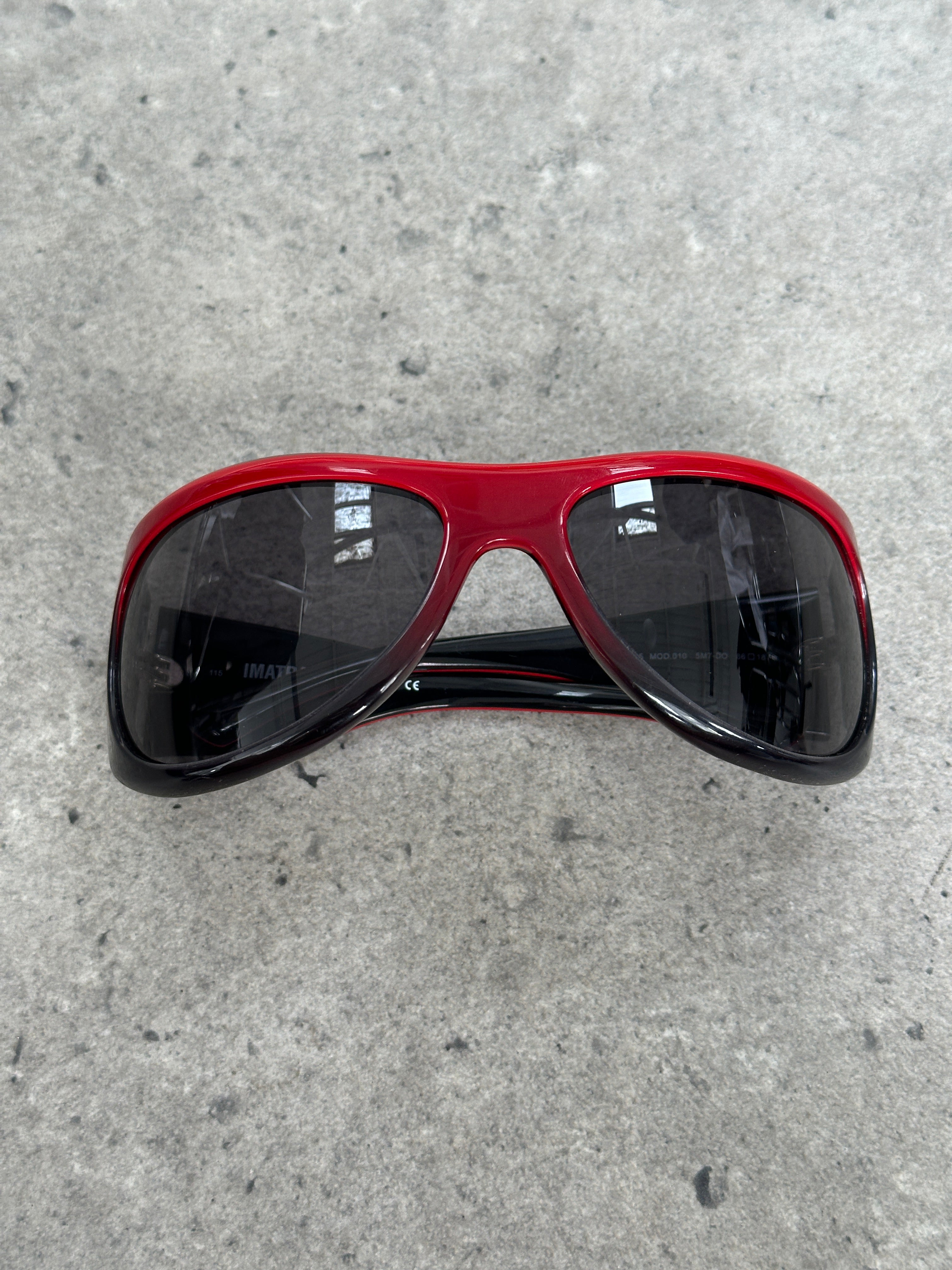 Vintage 2000s Shield Wrap Logo Sunglasses