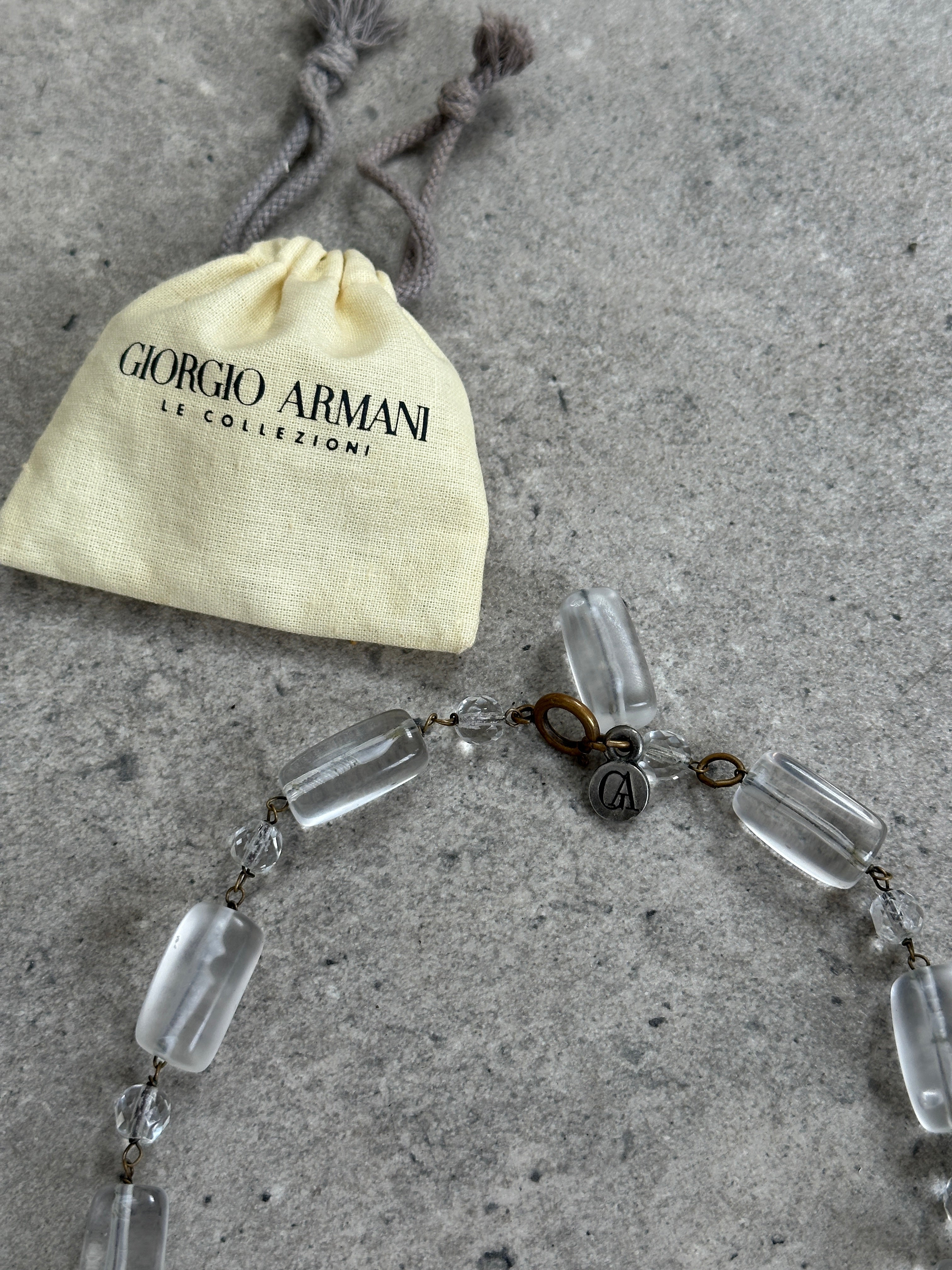 Giorgio Armani Le Collezioni 2000s Frosted Resin Necklace