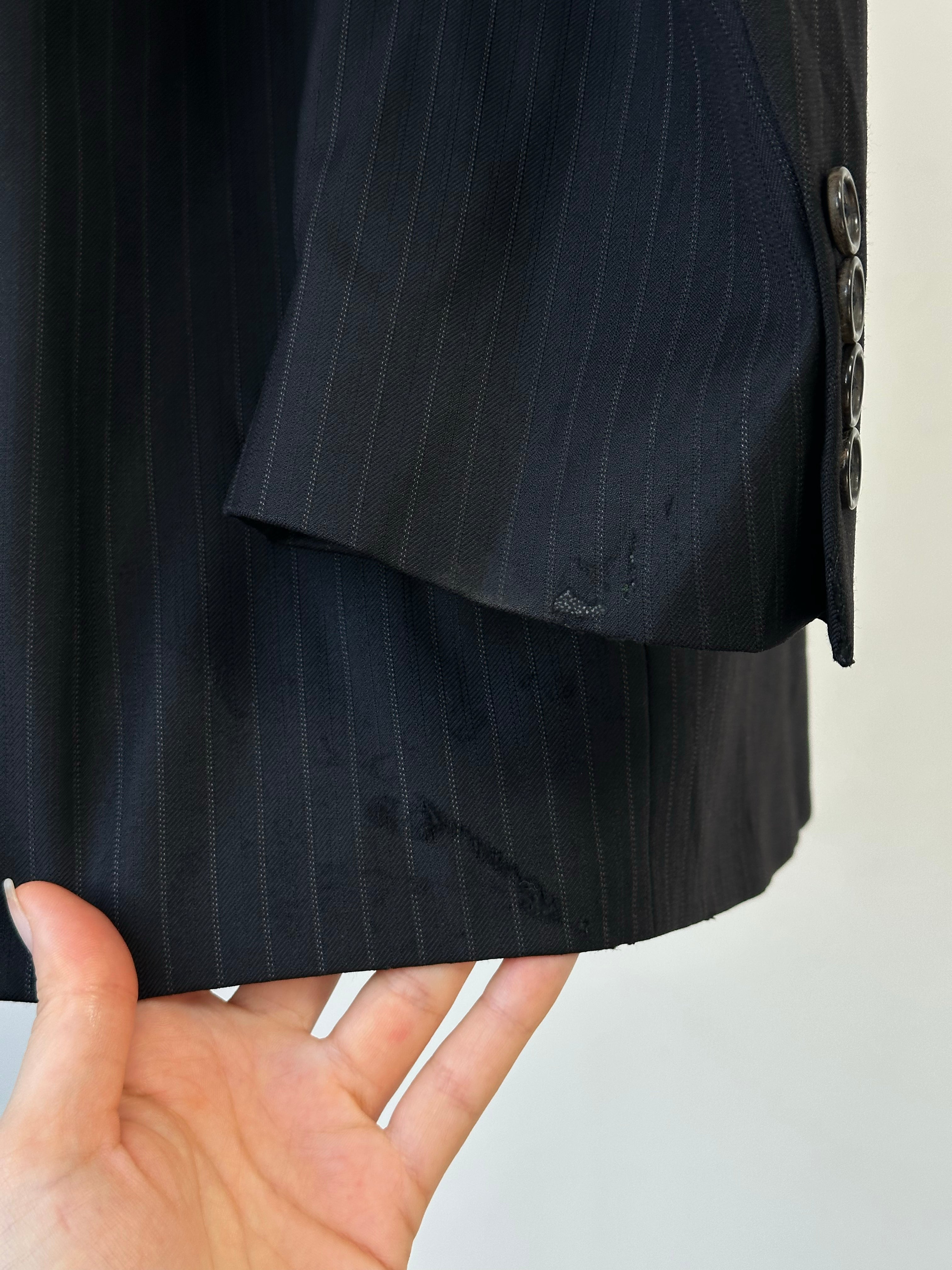 Hugo Boss x Loro Piana 1990s Pure Wool Striped Blazer - 48R