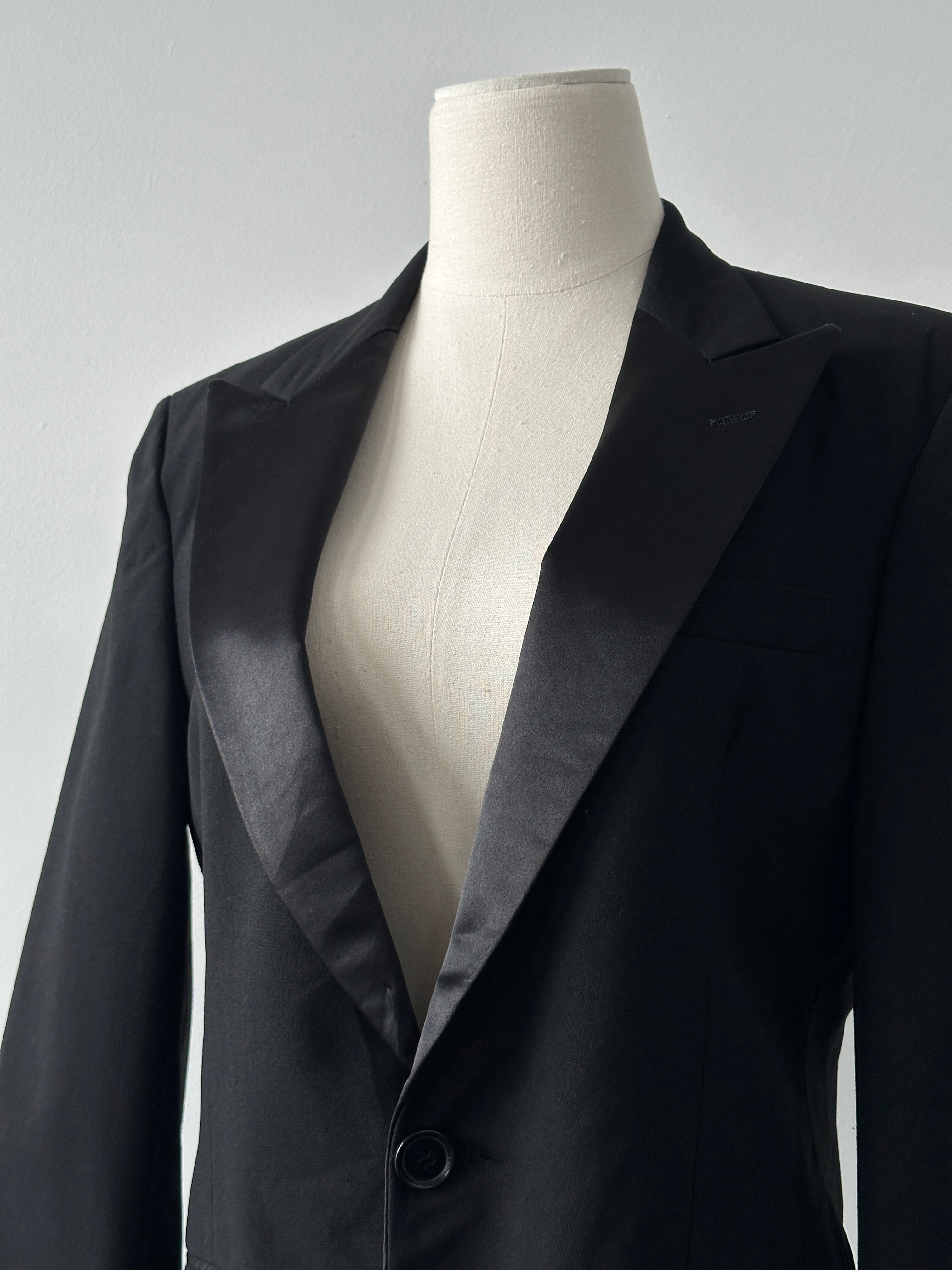 Christian Dior 1990s Single Breasted Tuxedo Blazer - S