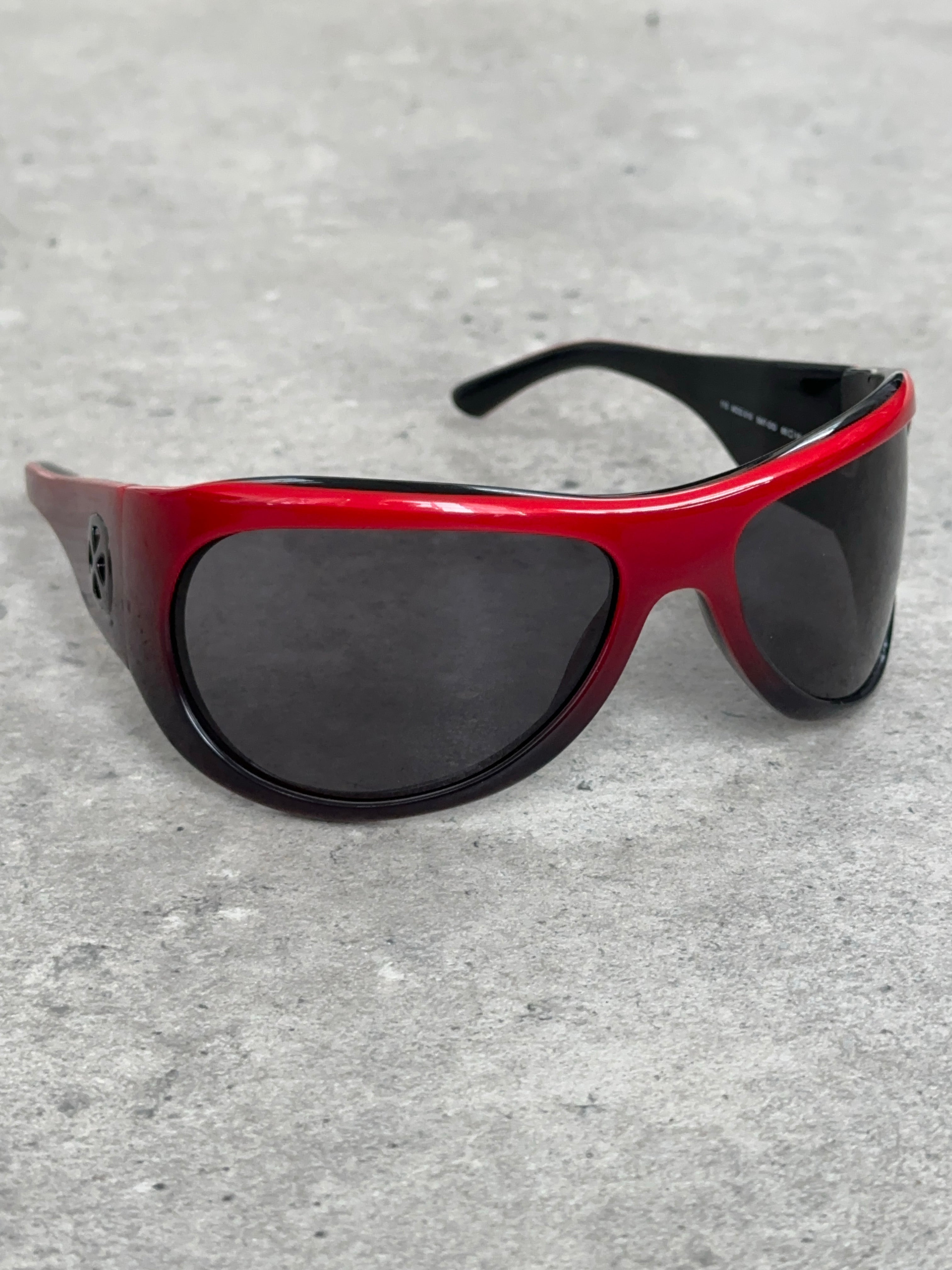 Vintage 2000s Shield Wrap Logo Sunglasses